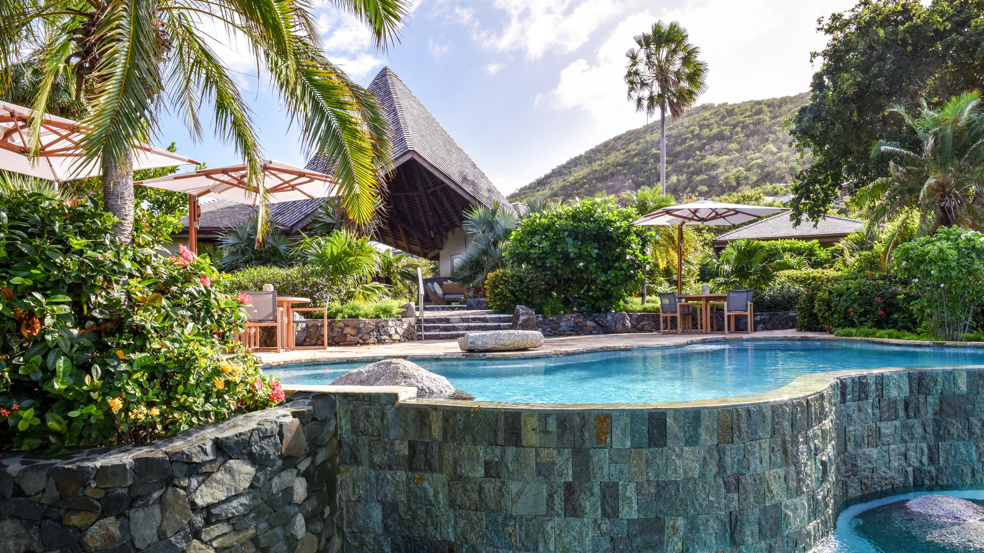 Caribbean, British Virgin Islands, Little Dix Bay, Swimming pool