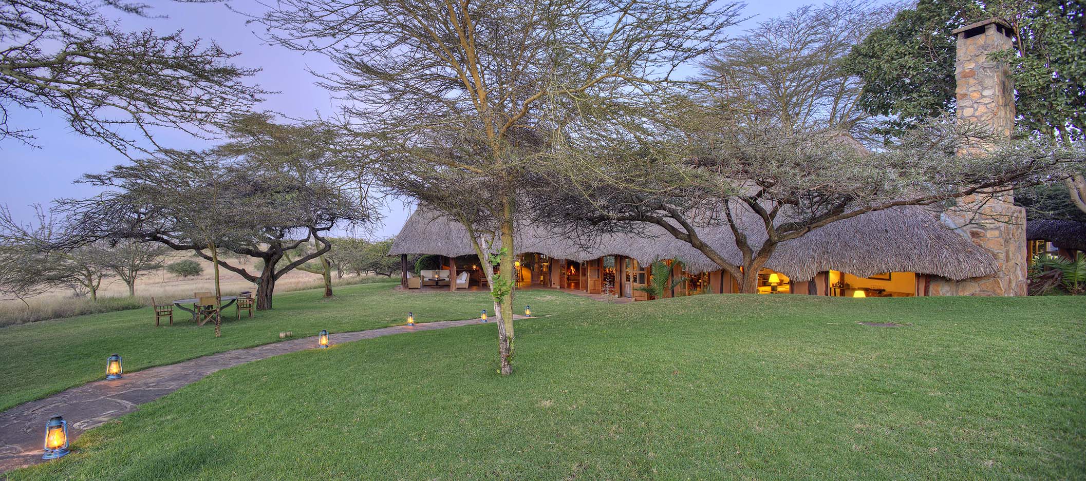 Africa, Kenya, Elewana Kirafu House, main area exterior 