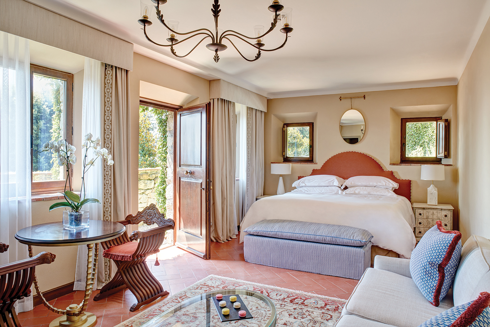 Europe, Italy, Florence, Villa San Michele, A Belmond Hotel, Florence, Bedroom suite