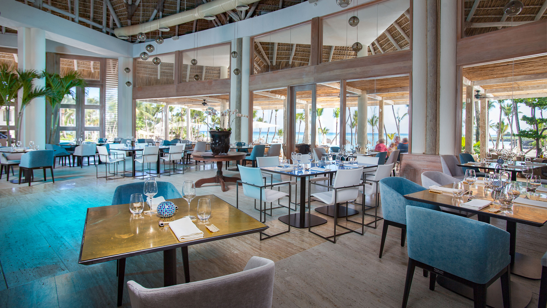 Caribbean, Dominican Republic, Eden Roc at Cap Cana, Blue Grill and Bar Interior