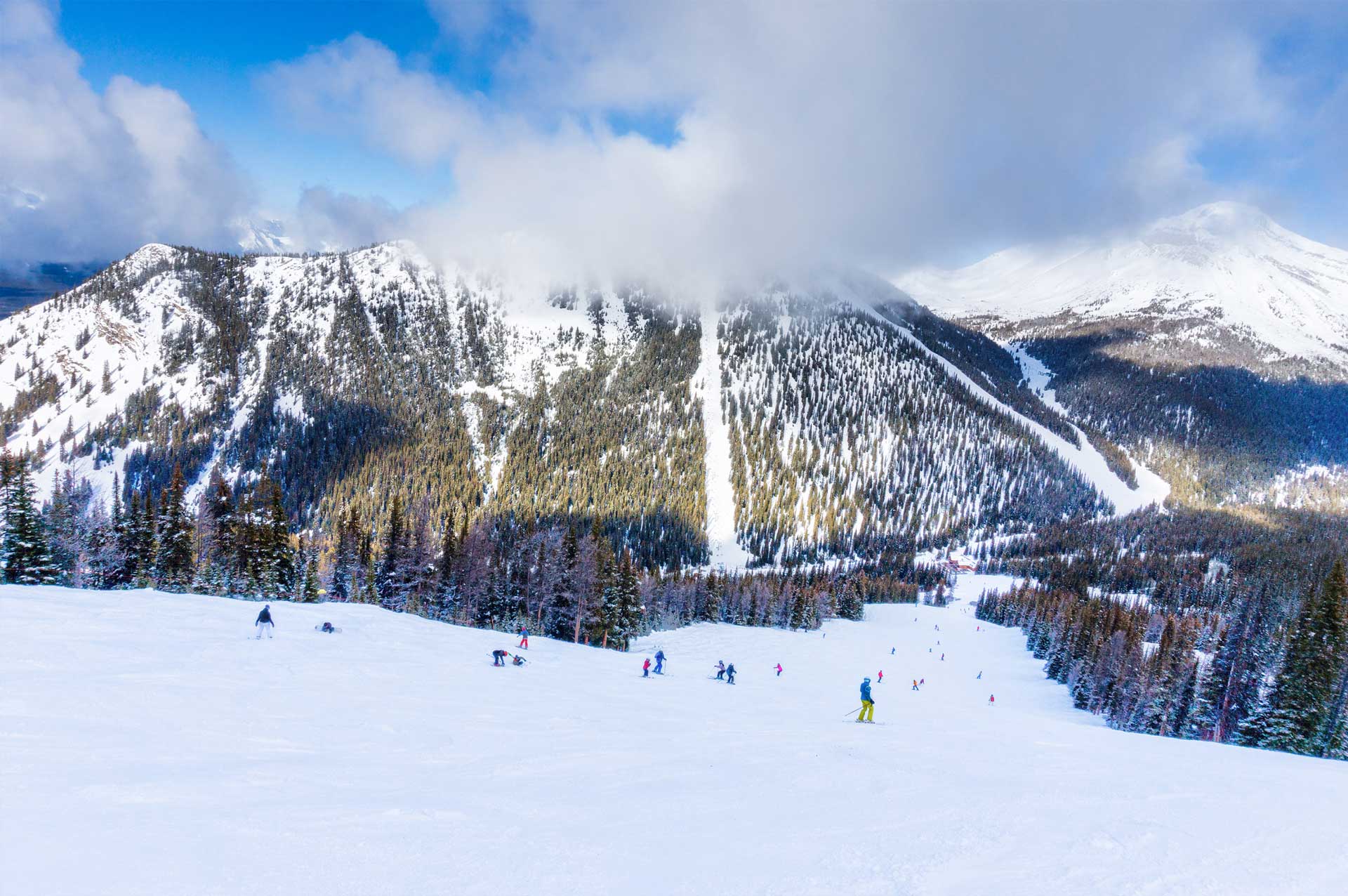 Ski Slope at Lake Louise in the Canadian Rockies of Alberta