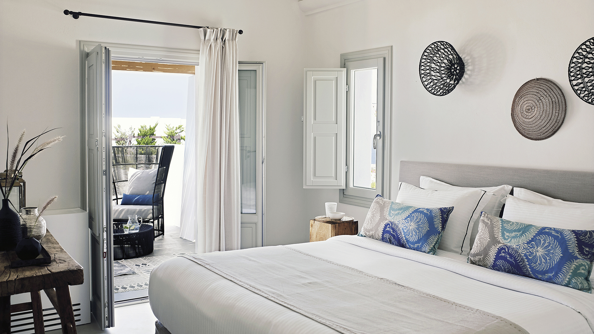 Europe, Greece, Santorini, Santo Pure Oia, Room Interior