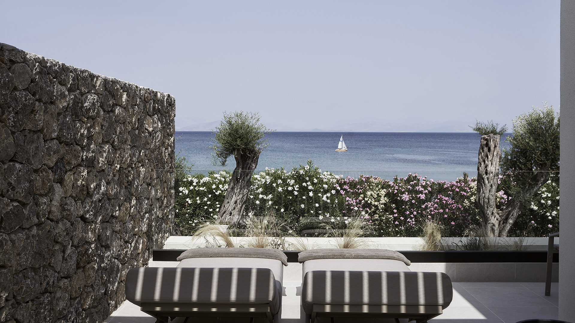 Europe, Greece, Corfu, Olivar Suites, Riviera Suite Balcony