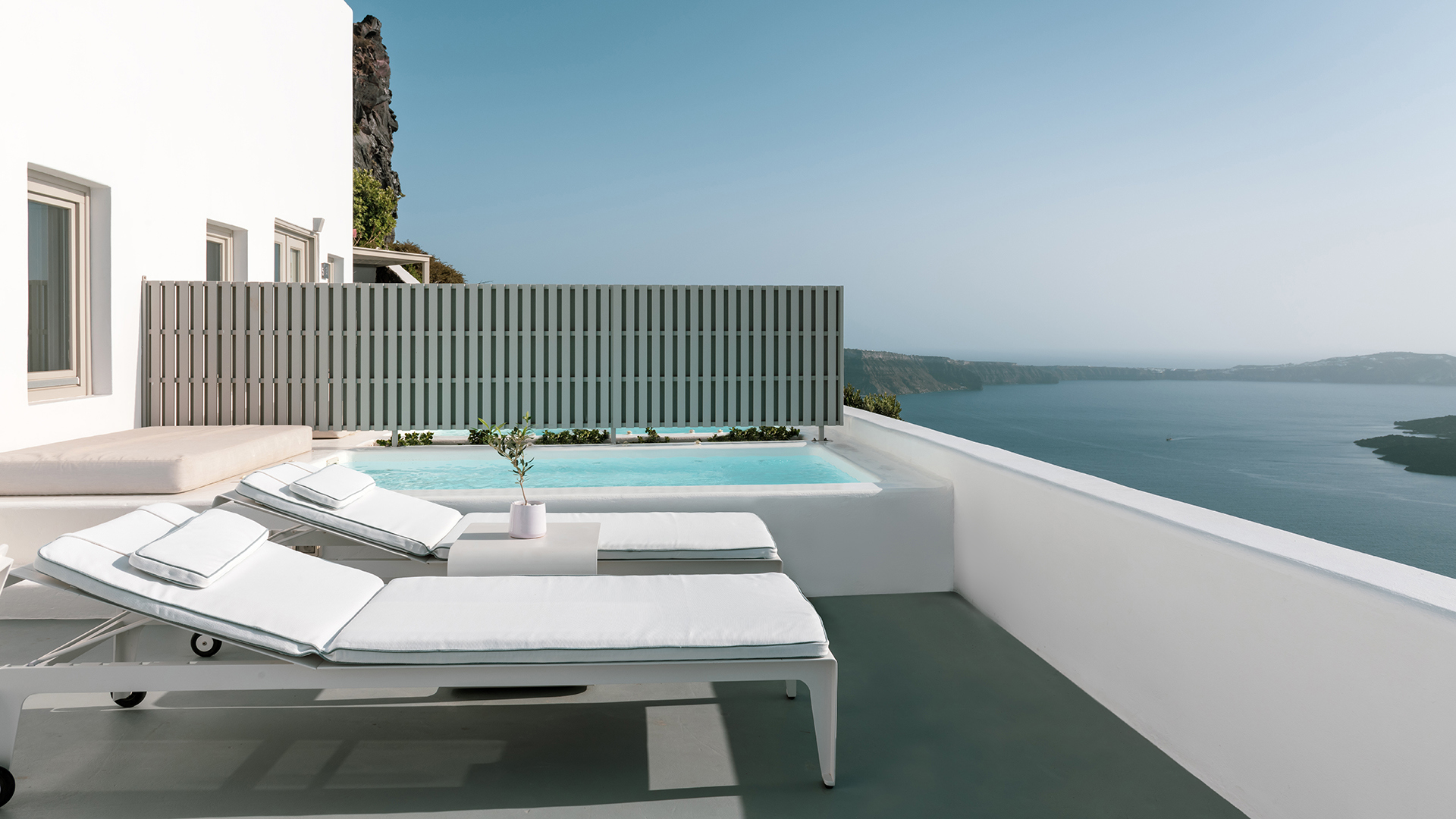 Europe, Greece, Grace Santorini, Terrace Beds
