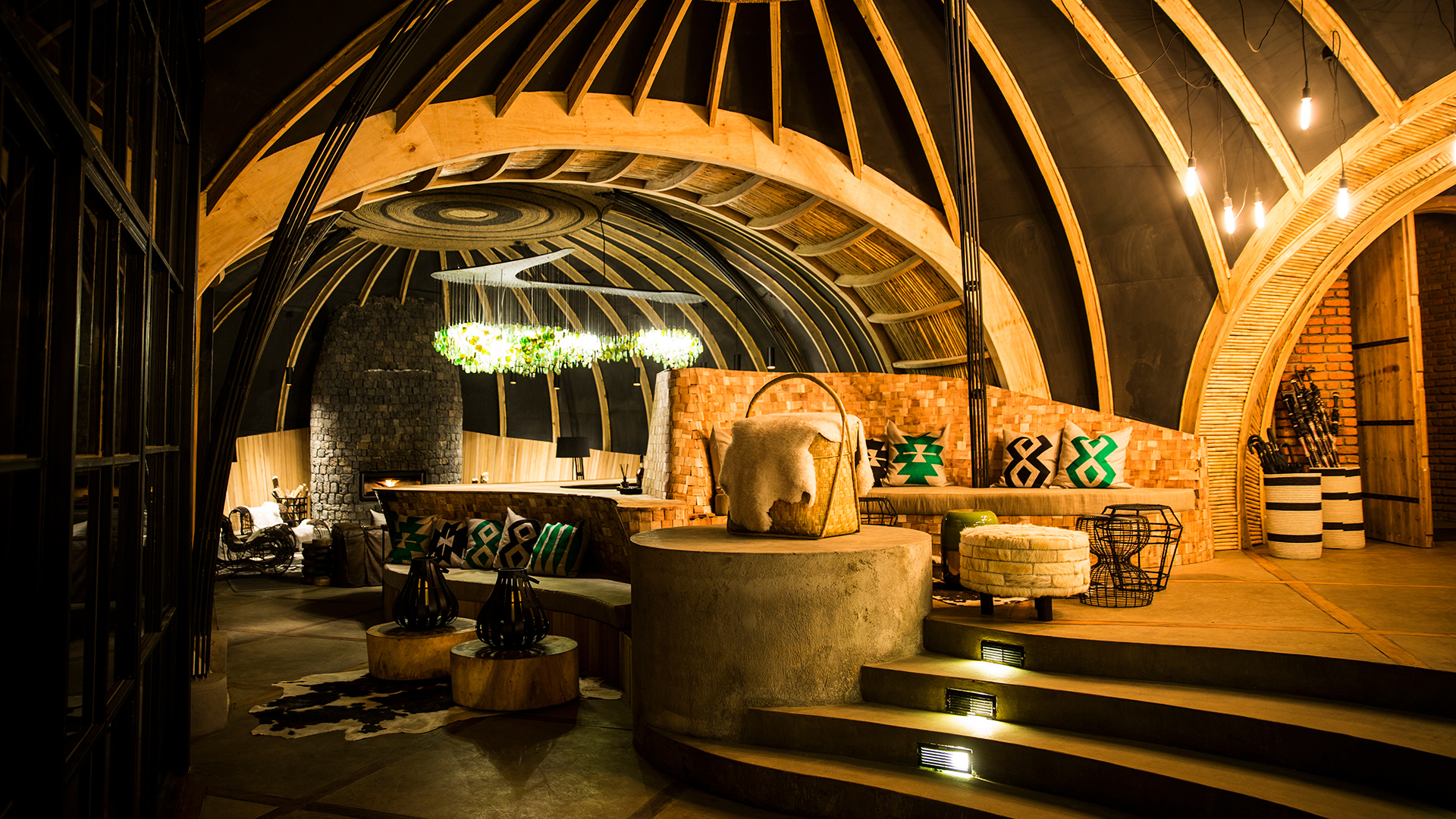  Bisate Lodge in Rwanda, Luxury Lodge in Africa, Interior View of Living Space