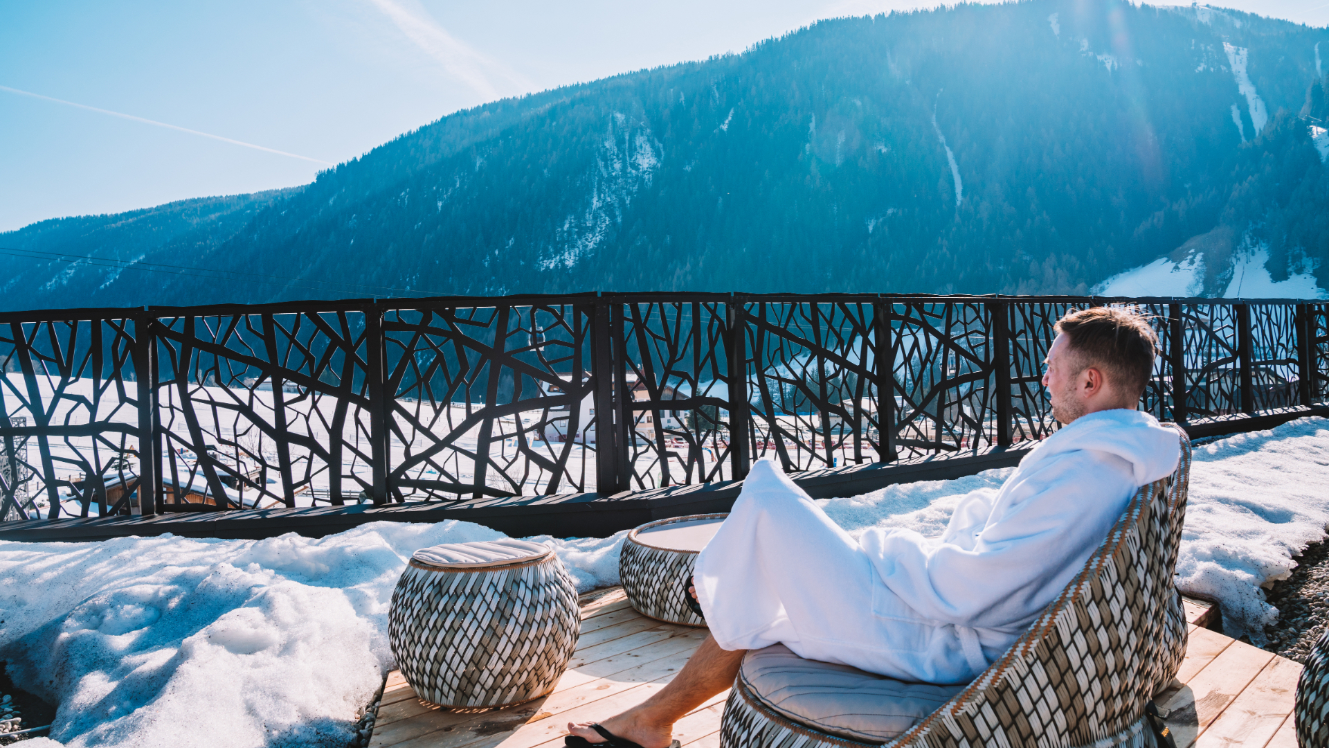 Snow outdoor seating