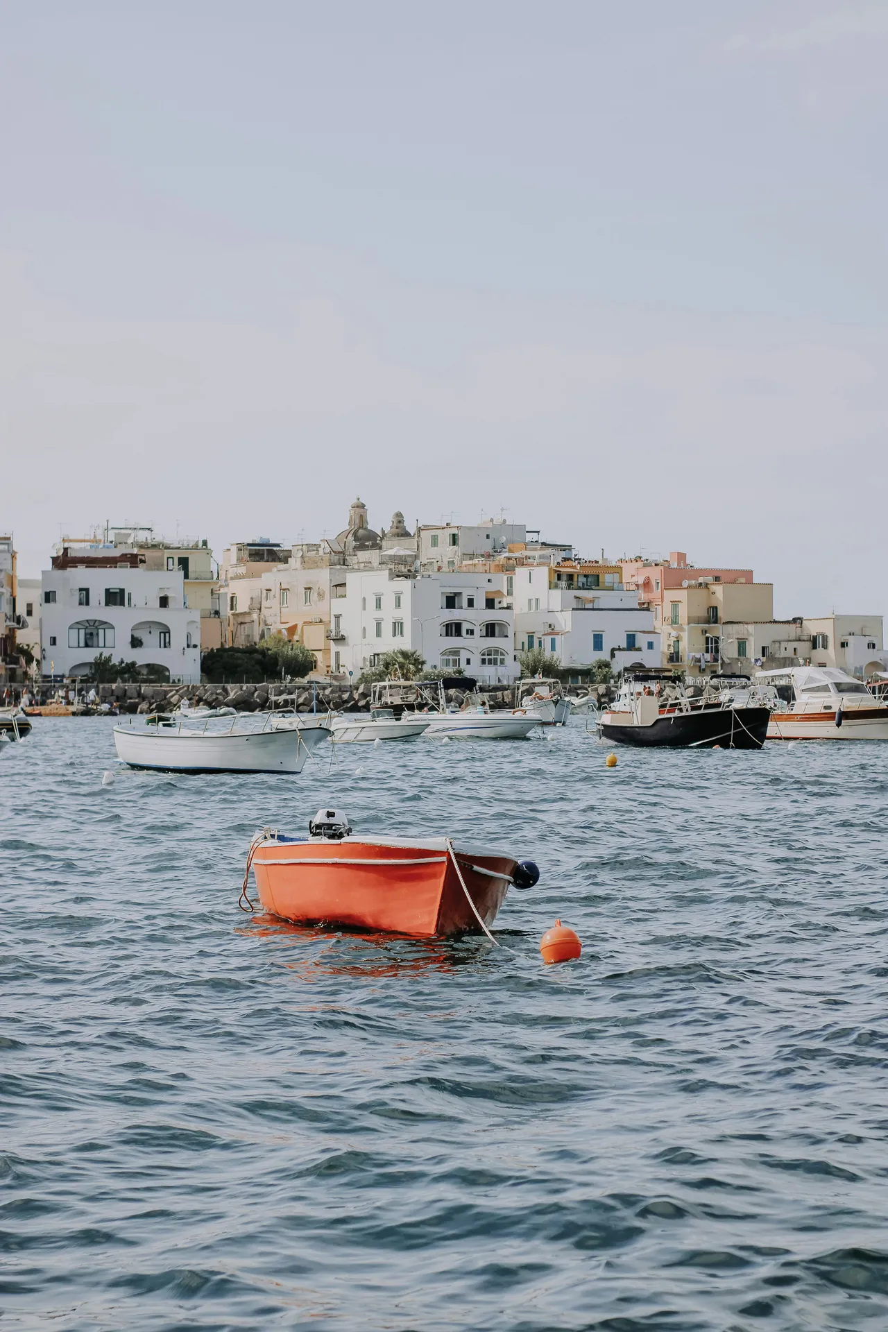 boats on the water on the coast of Croatia 
