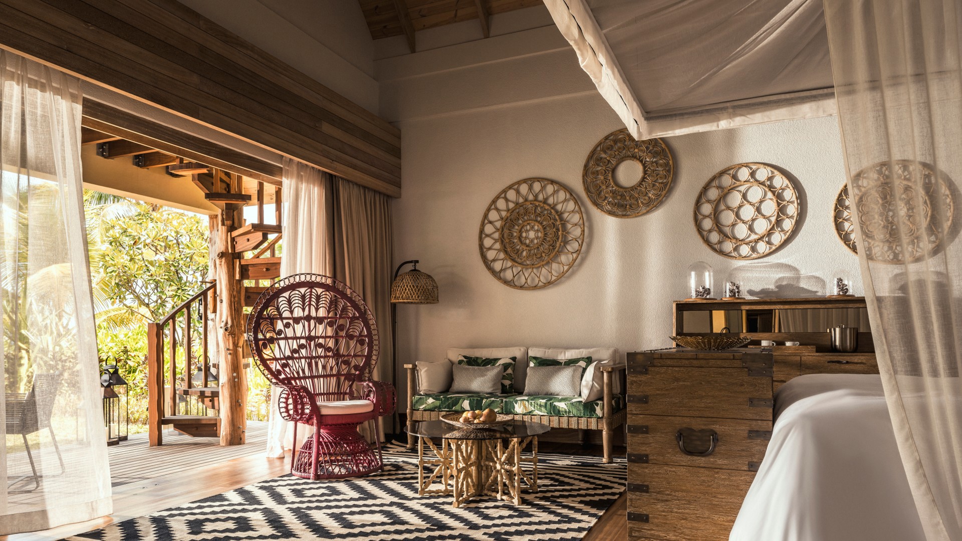 Indian ocean, Seychelles, Desroches island, Villa Interior