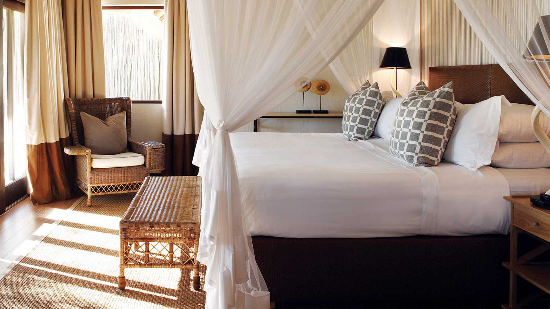 Africa, South Africa, Londolozi Pioneer Camp, Bedroom