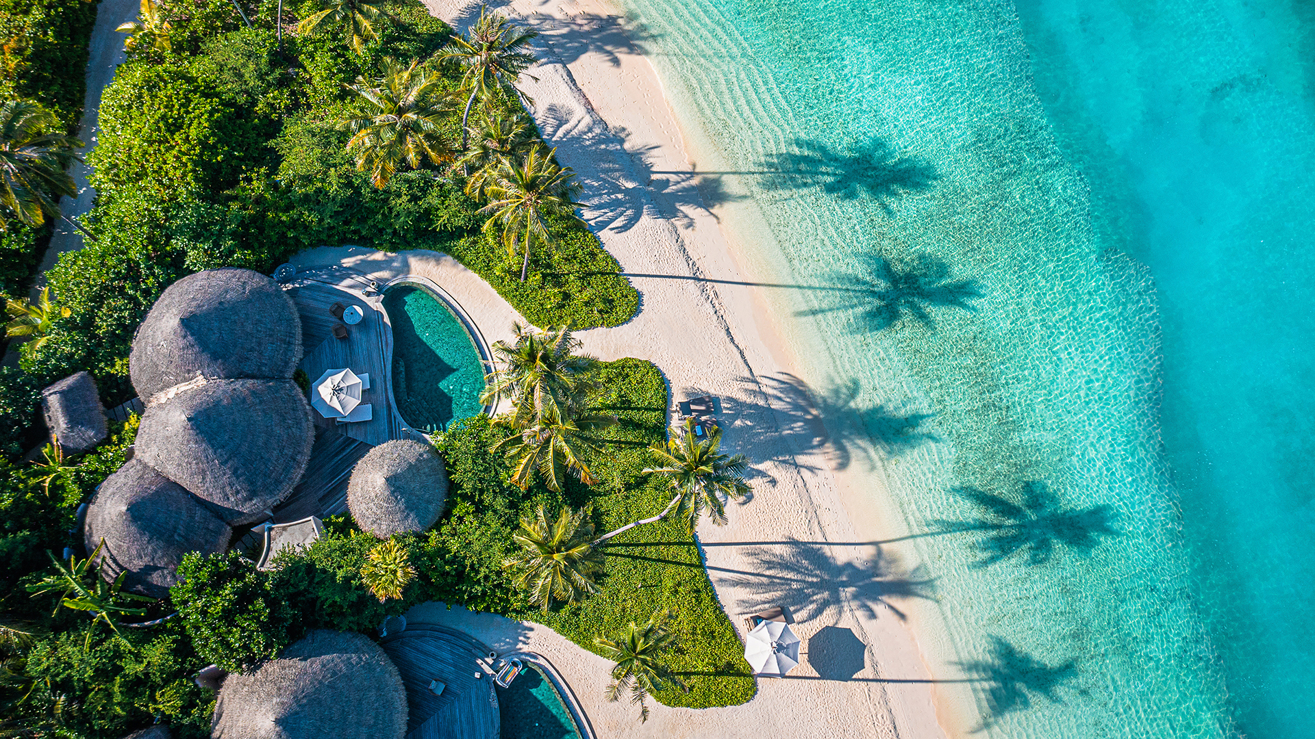 Indian Ocean, Maldives, The Nautilus, Aerial