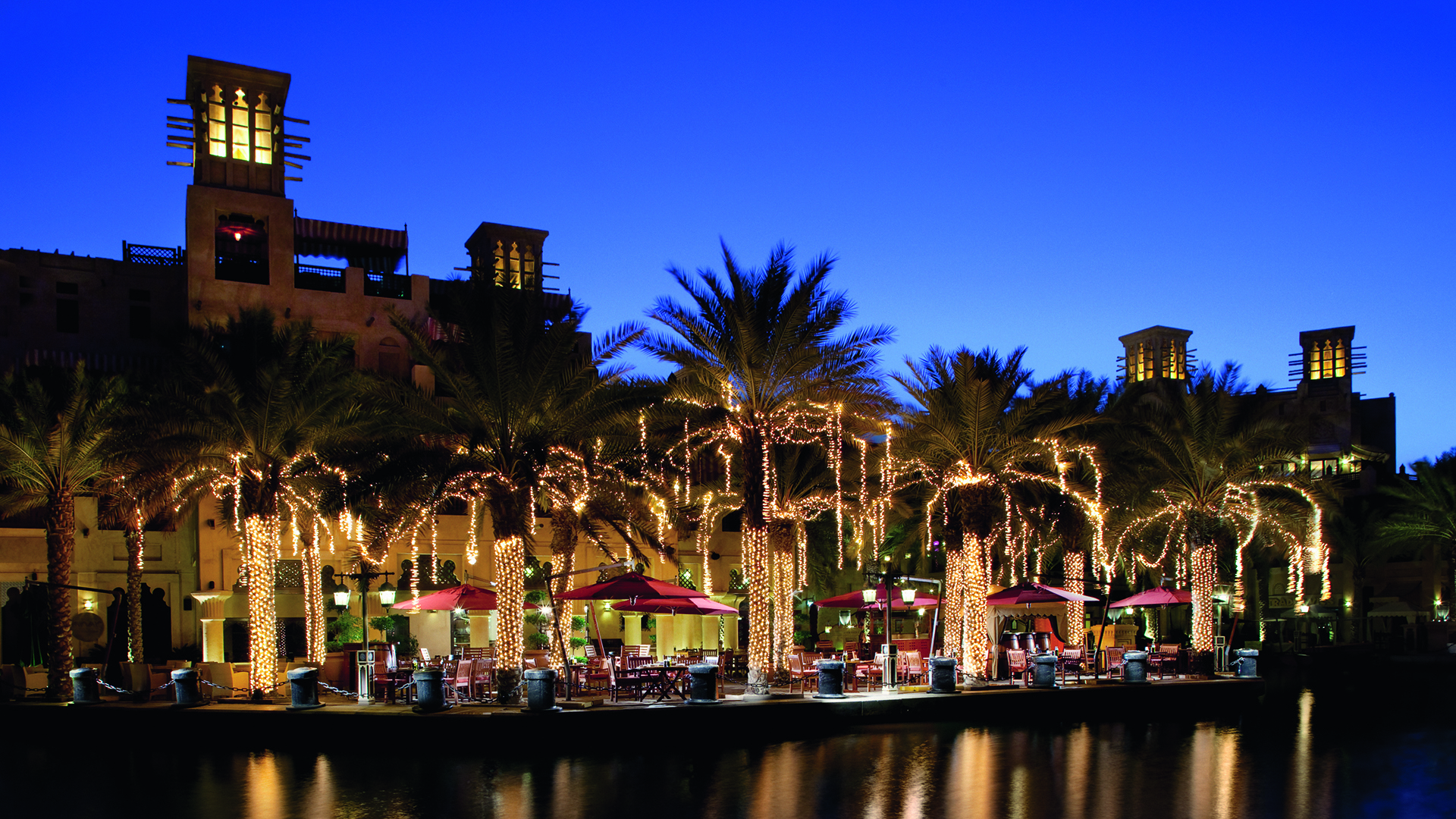 Indian Ocean, Arab Emirates, Dubai, Jumeirah Dar Al Masyaf, Terrace view