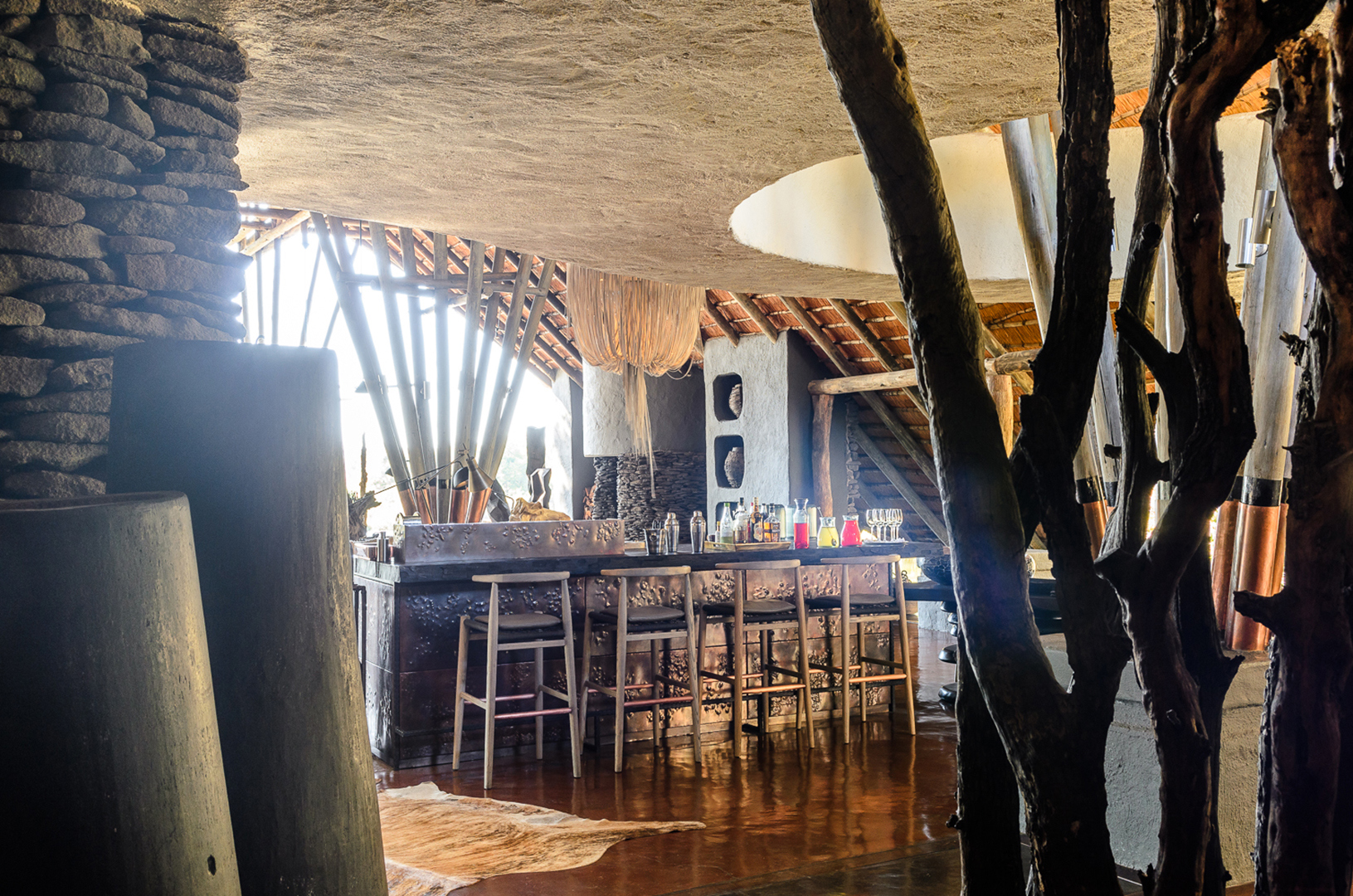  Africa, South Africa, Boulders Lodge at Singita Private Game Reserve, Bar seating