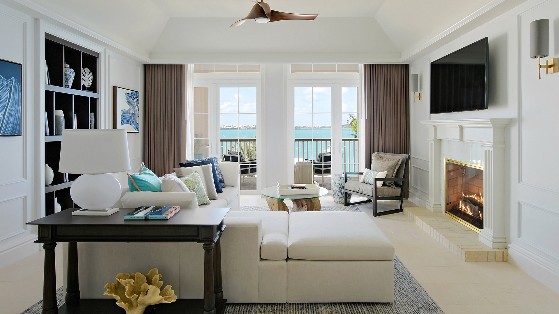 Caribbean, Bermuda, Rosewood Bermuda, Living area balcony view