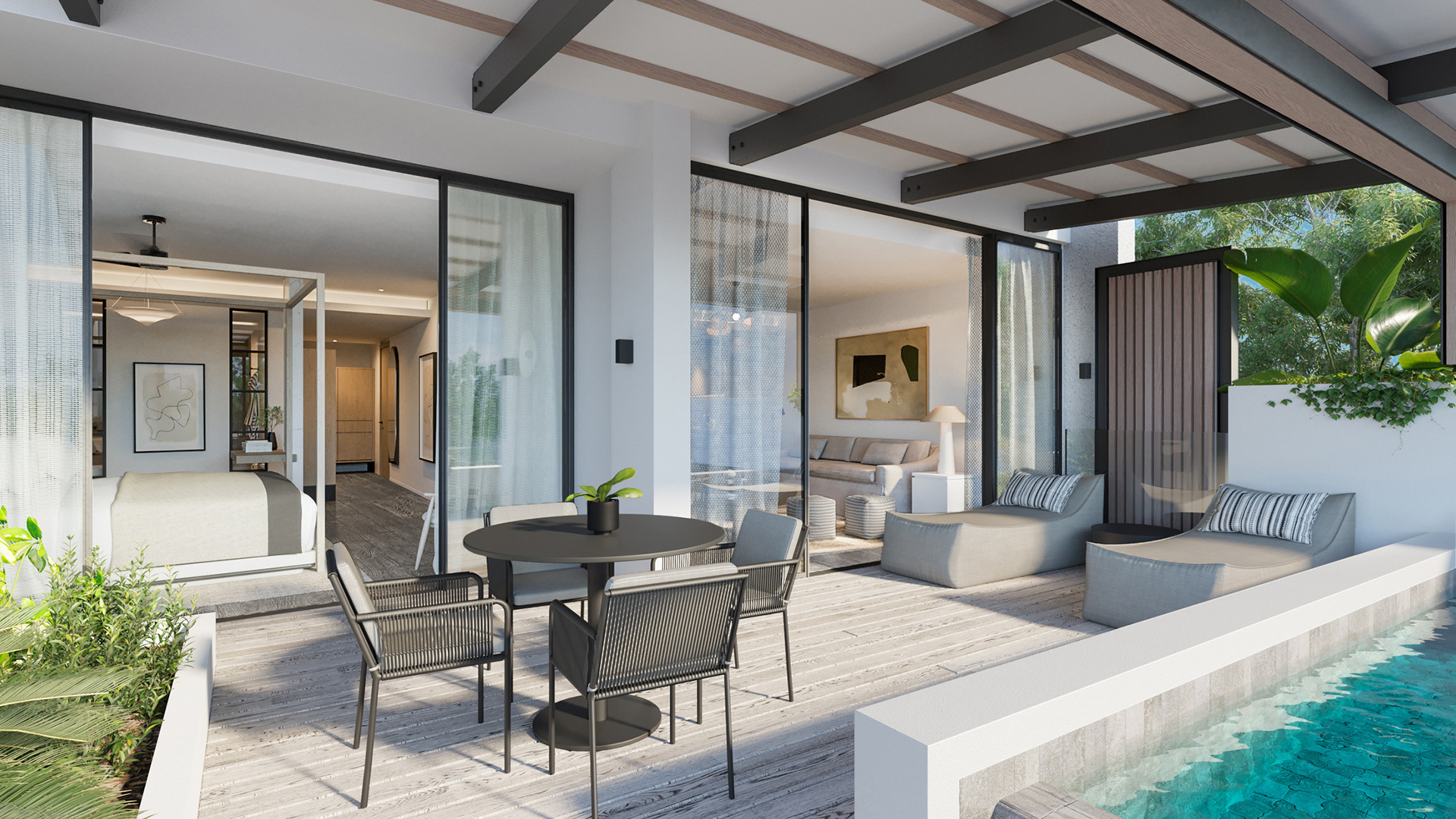 Indian Ocean, Mauritius, LUX* Grand Baie, Residences Private Pool and Patio