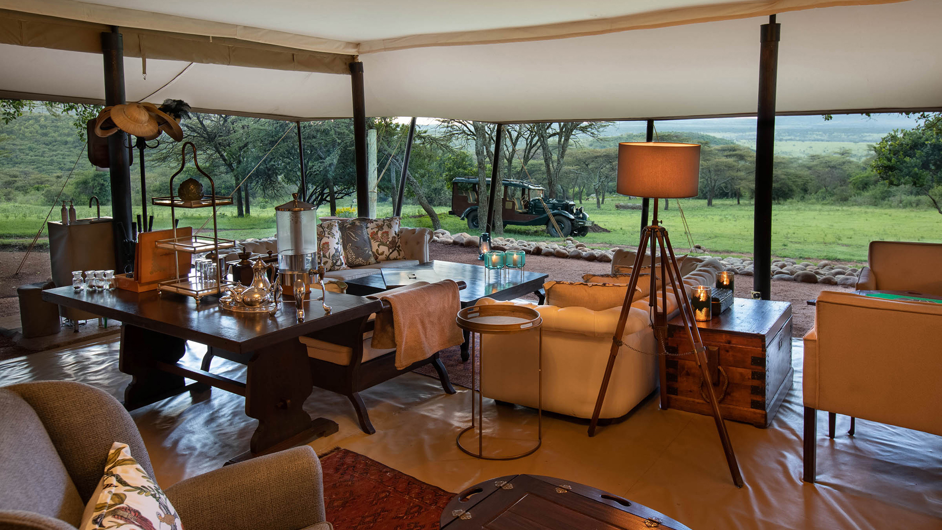 Africa, Kenya, Cottars 1920s Camp, Lounge