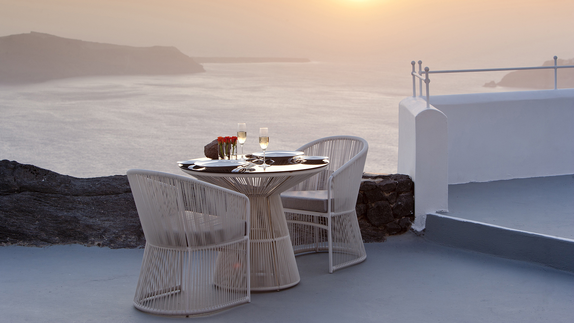 Europe, Greece, Grace Santorini, The Villa Sunset Romance Dining