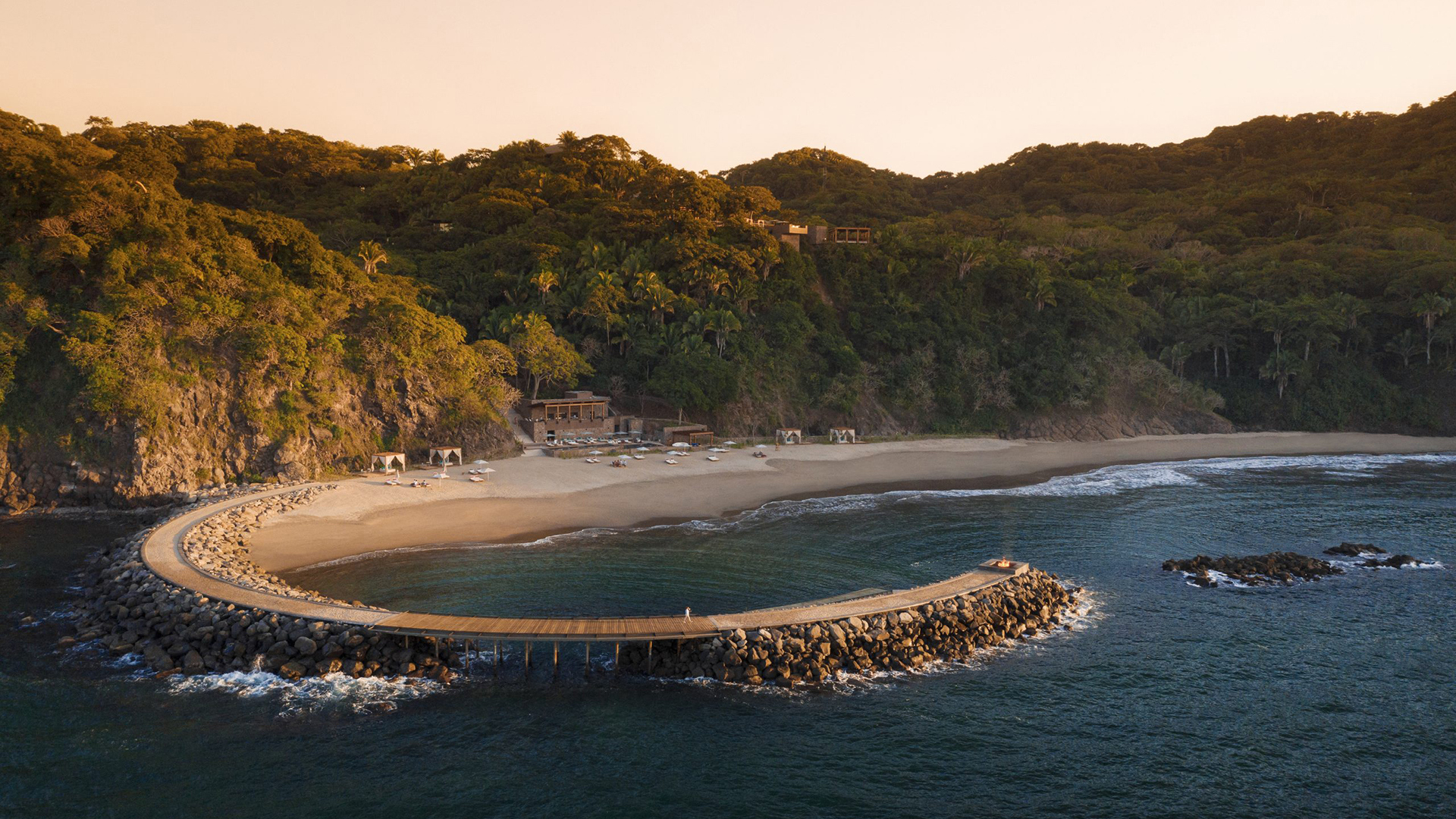 Caribbean, Mexico, One&only Mandarina, Jetty beach view
