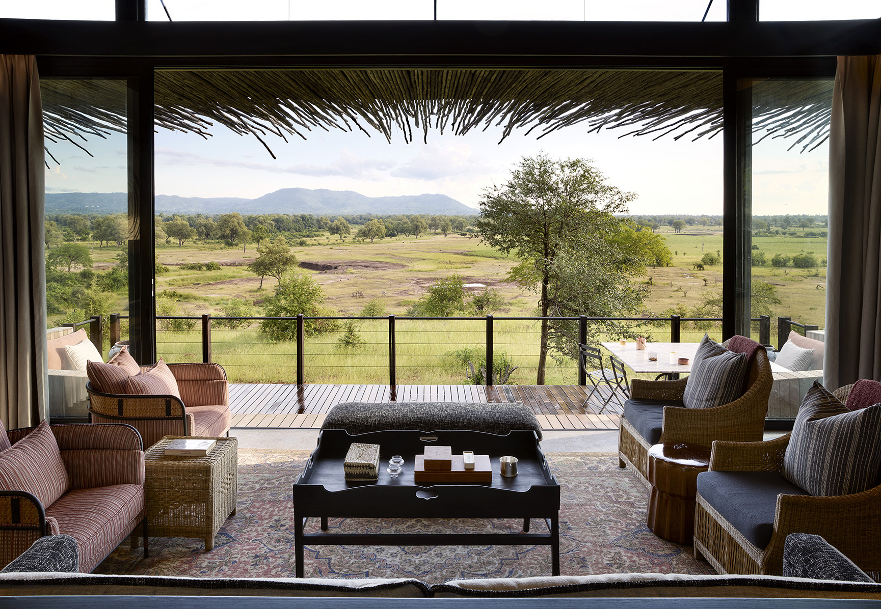 Afirca, Zambia, Chichele Presidential, safari lounge communal seating area