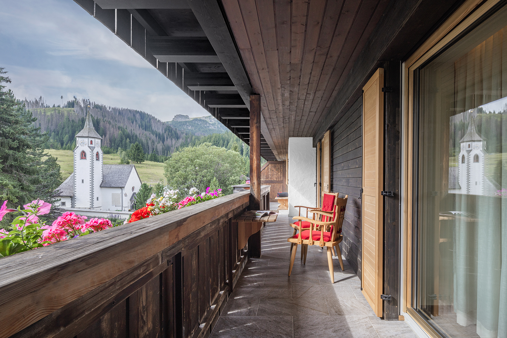 Italy ski holidays, The Dolomites, Hotel La Perla, Balcony