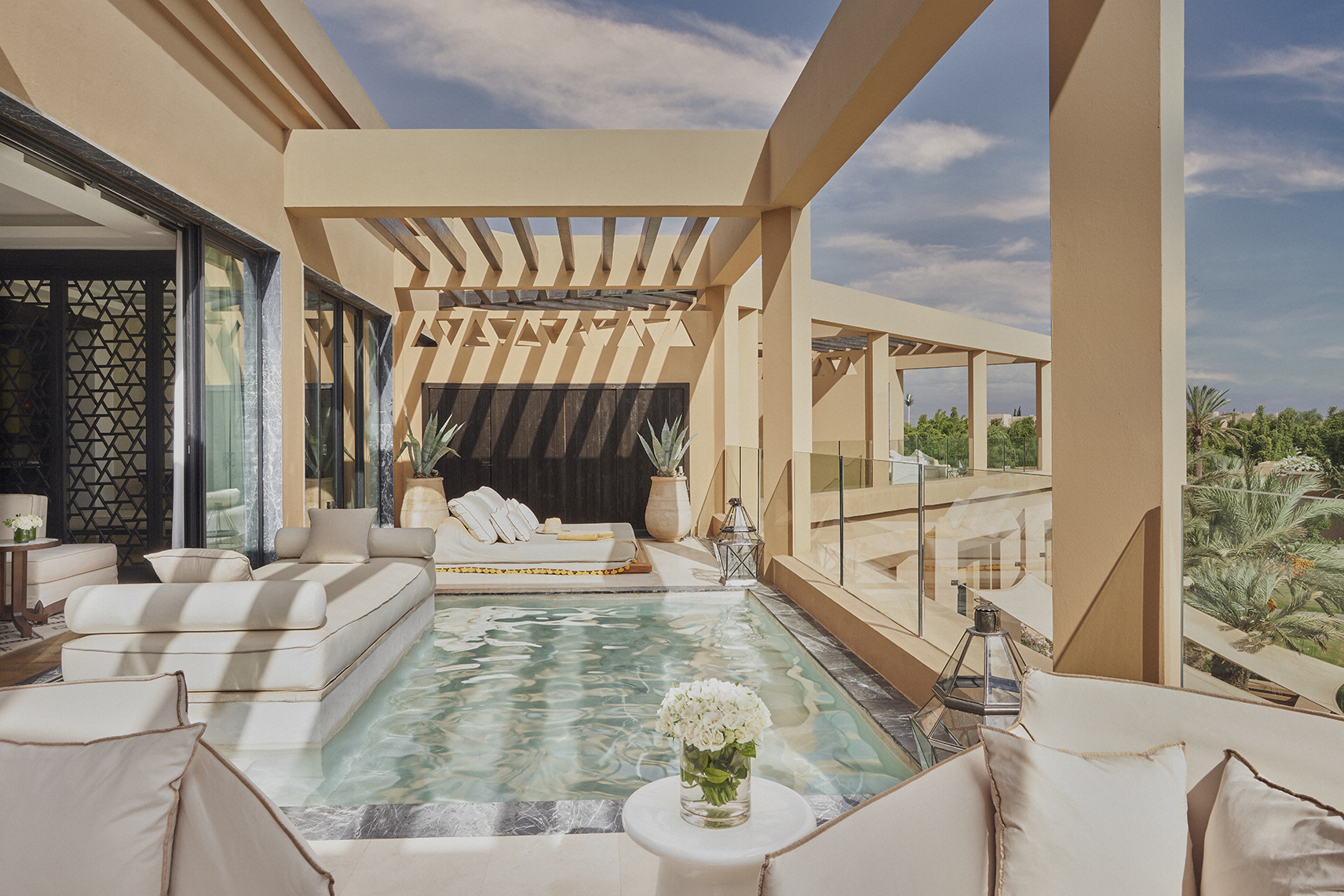 Africa, Morocco, Mandarin Oriental Marrakech, Atlas suite pool