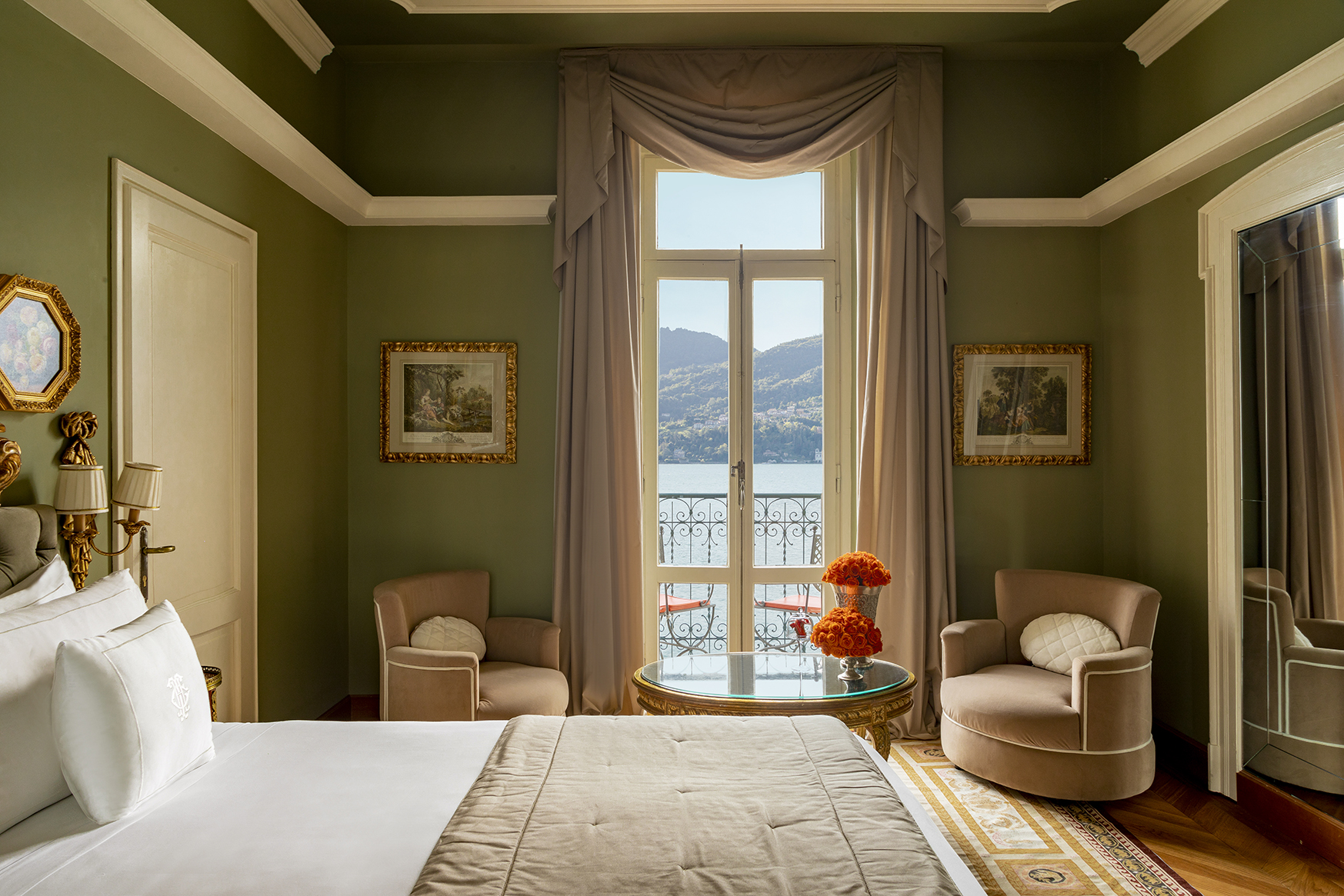Europe, Italy, Italian Lakes, Lake Como, Grand Hotel Tremezzo, Lake View Prestige Room