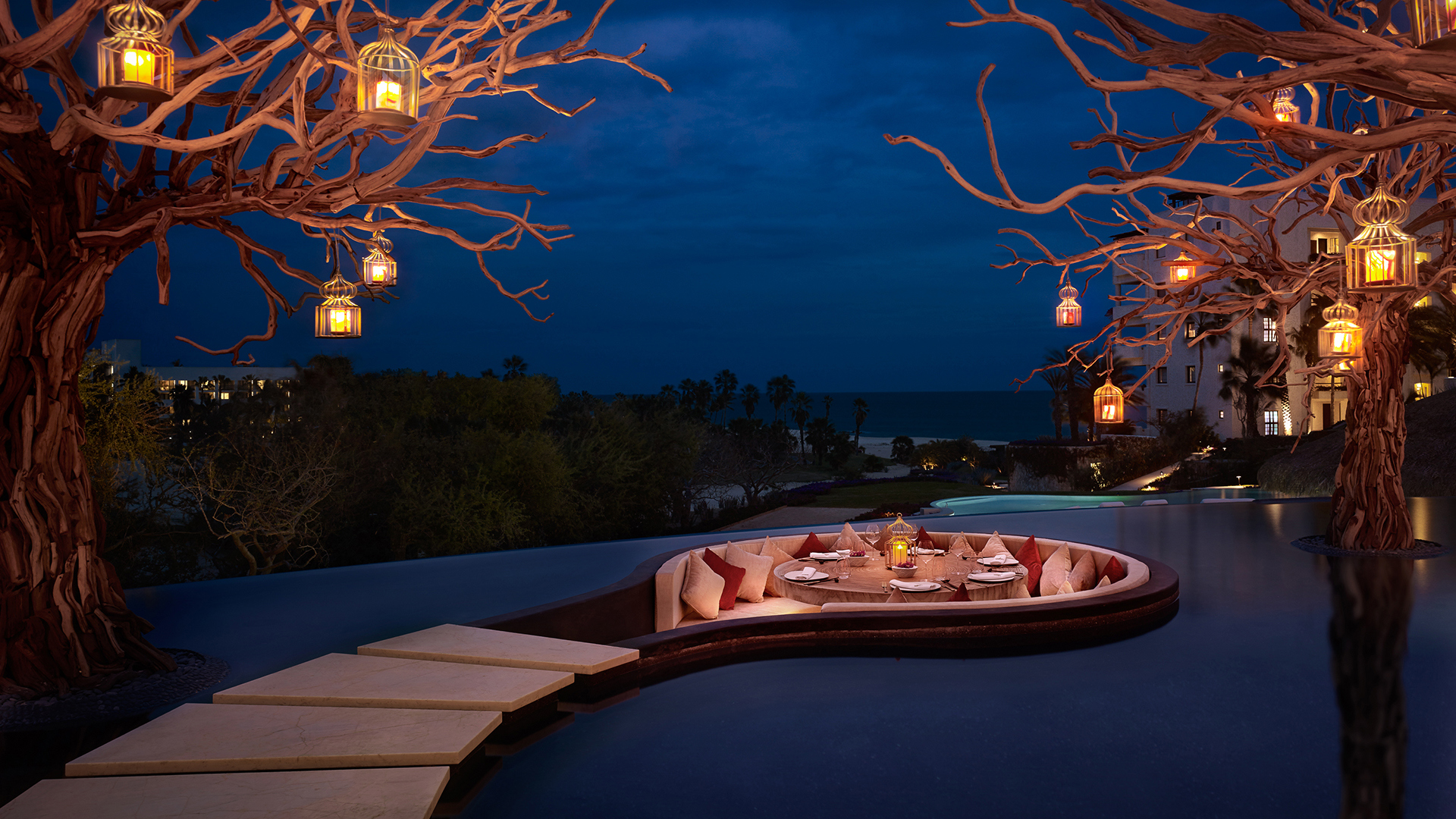 Luxury Mexico Holidays, Los Cabos, Las Ventanas Al Paraíso A Rosewood Resort, Outdoor seating at night