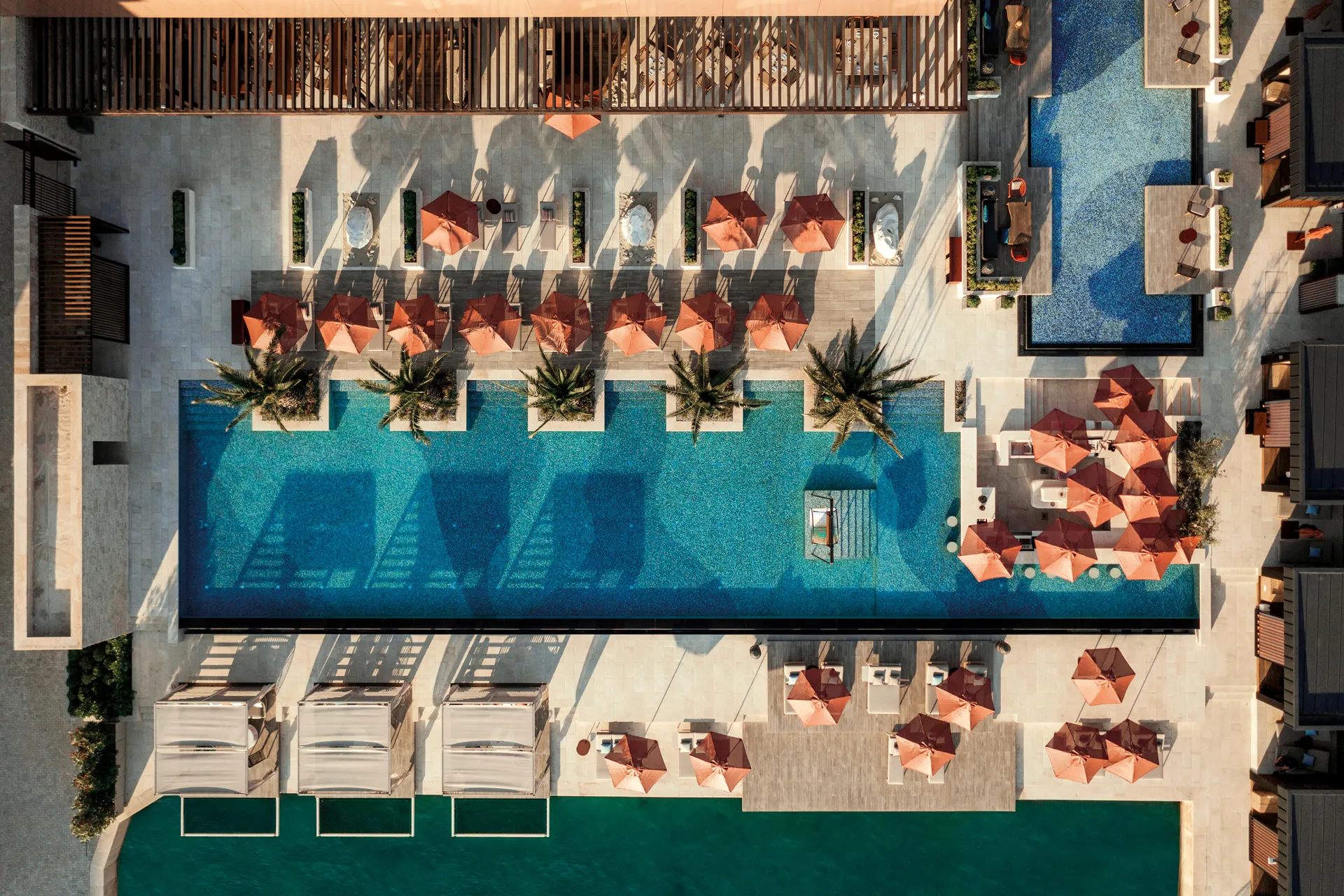 View of the pool from above at One&Only Portonovi, Montenegro