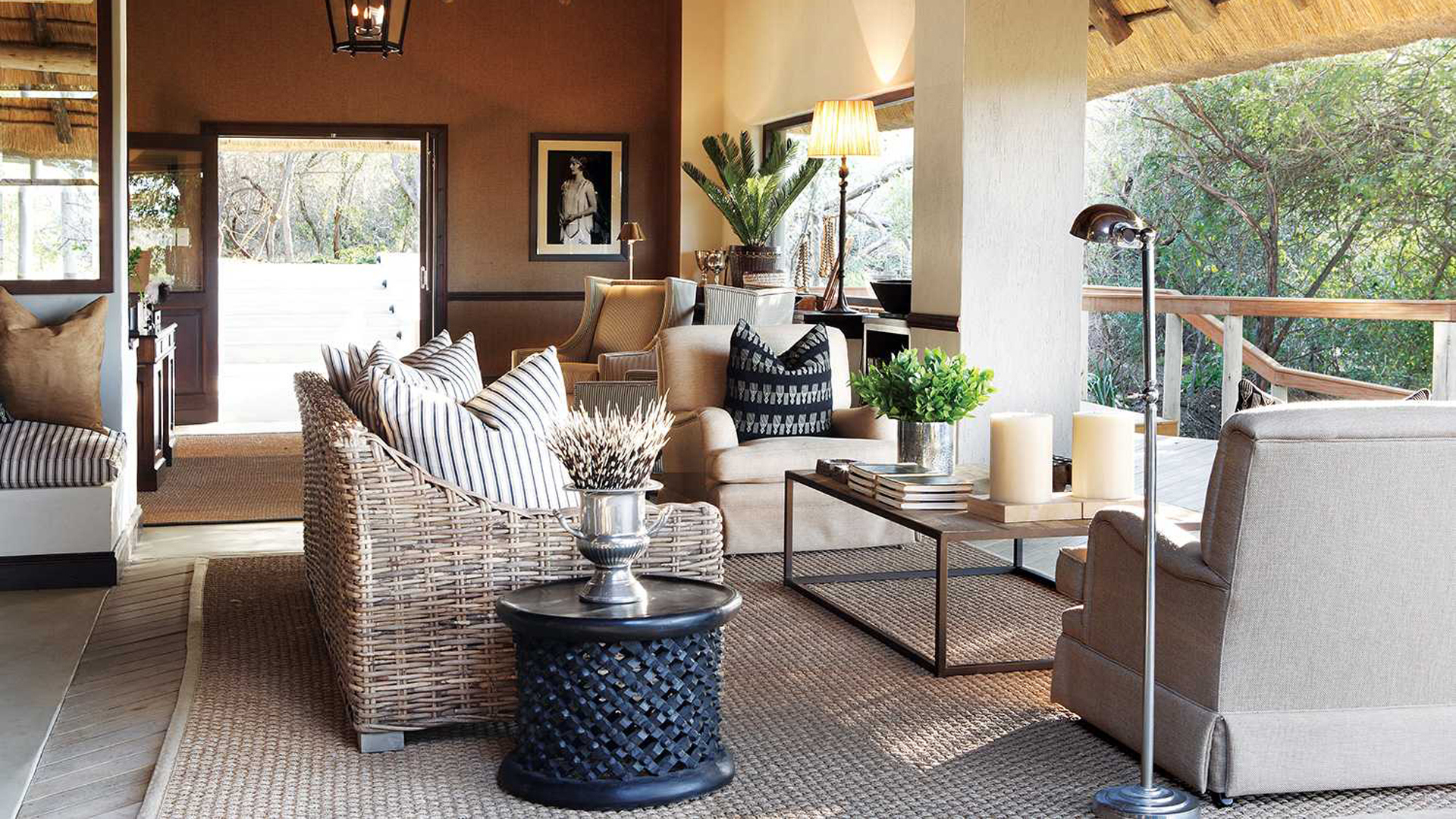 Africa, South Africa, Londolozi Pioneer Camp, Lounge