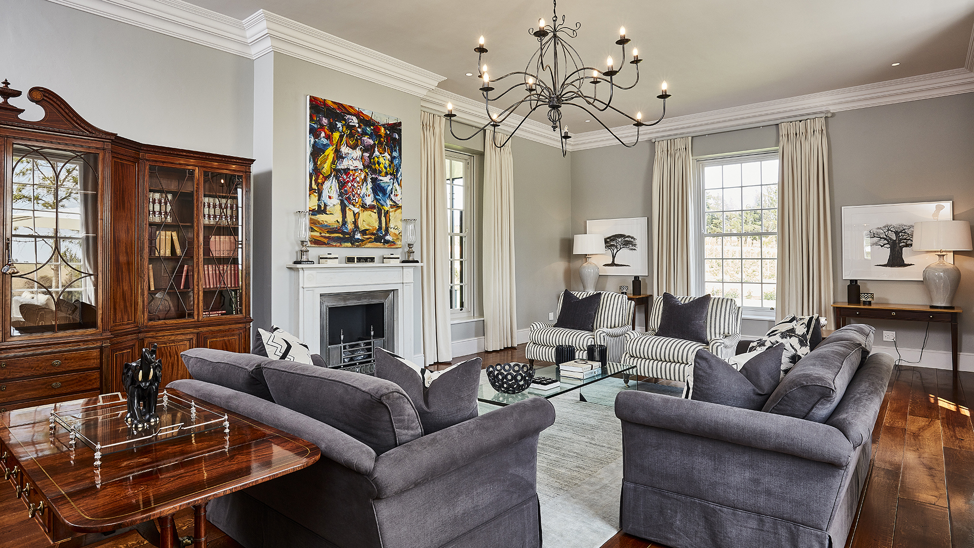  Africa, South Africa, Paarl, Brookdale Estate, Living Room