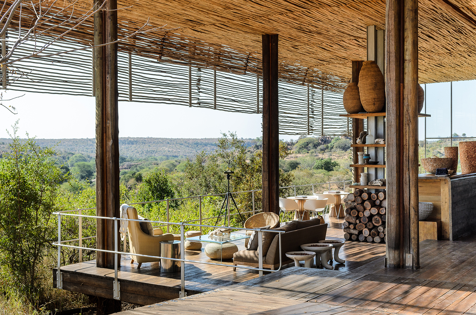  Africa, South Africa, Lebombo Lodge at Singita Private Game Reserve, Balcony