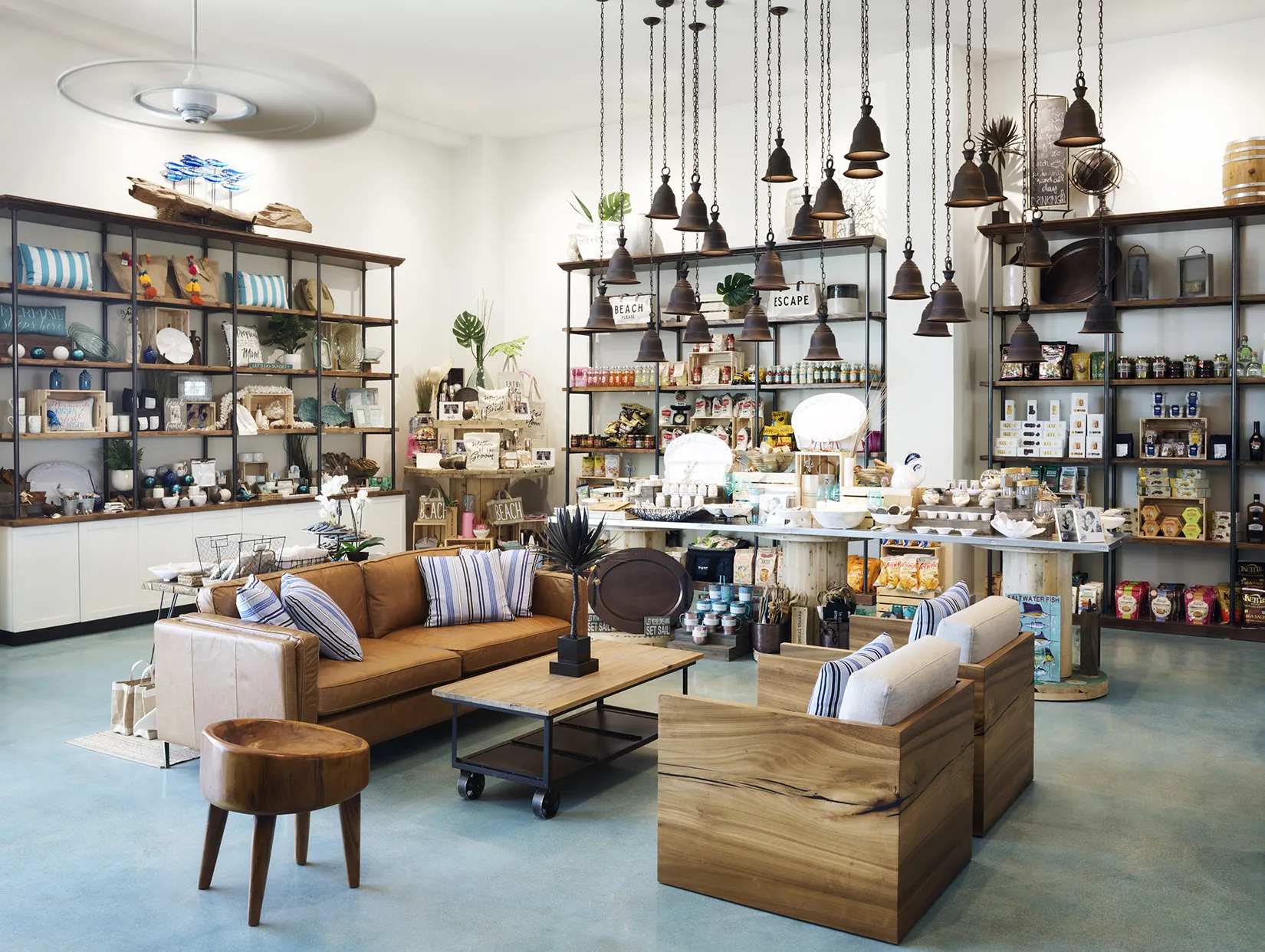 North America, USA, Florida, Isla Bella Beach Resort, seating area in the marketplace