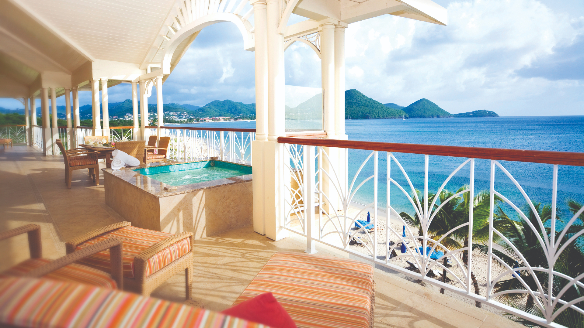 Luxury Caribbean Holidays, St Lucia, The Landings Resort & Spa, Terrace views