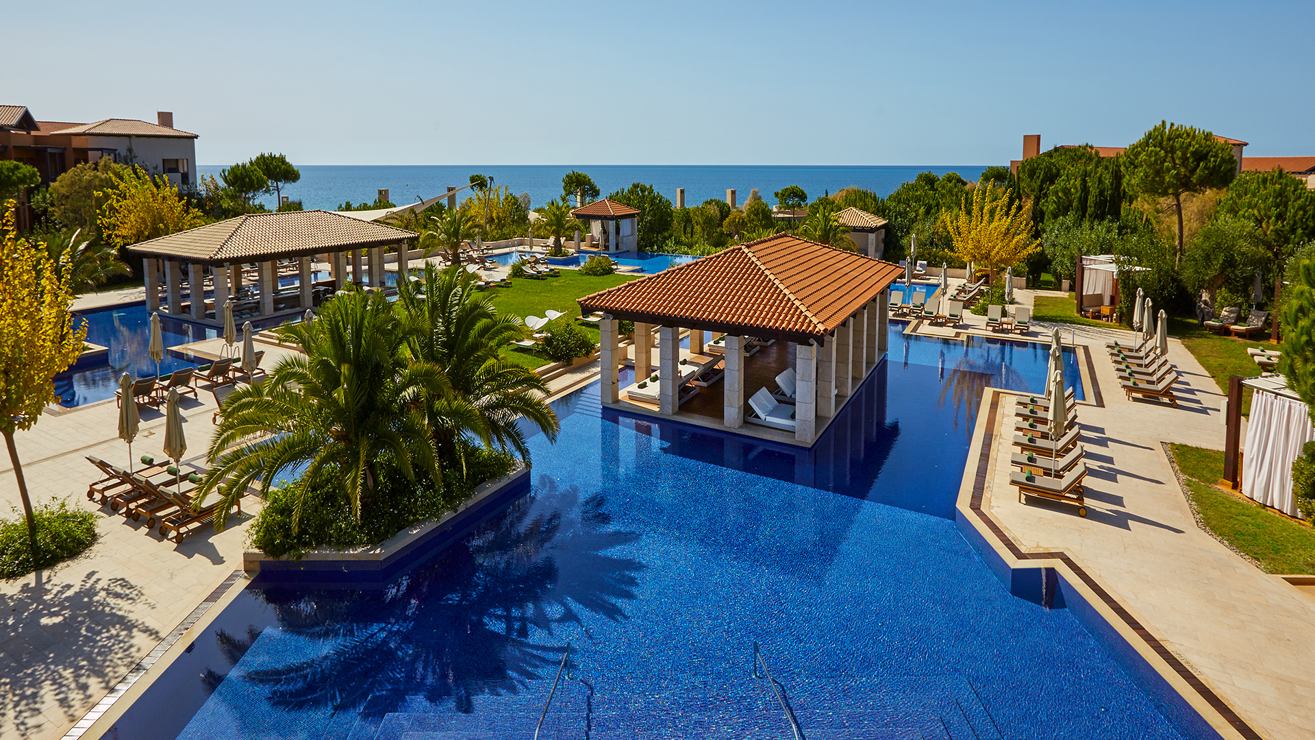 Europe, Greece, The Romanos, Pool Aerial