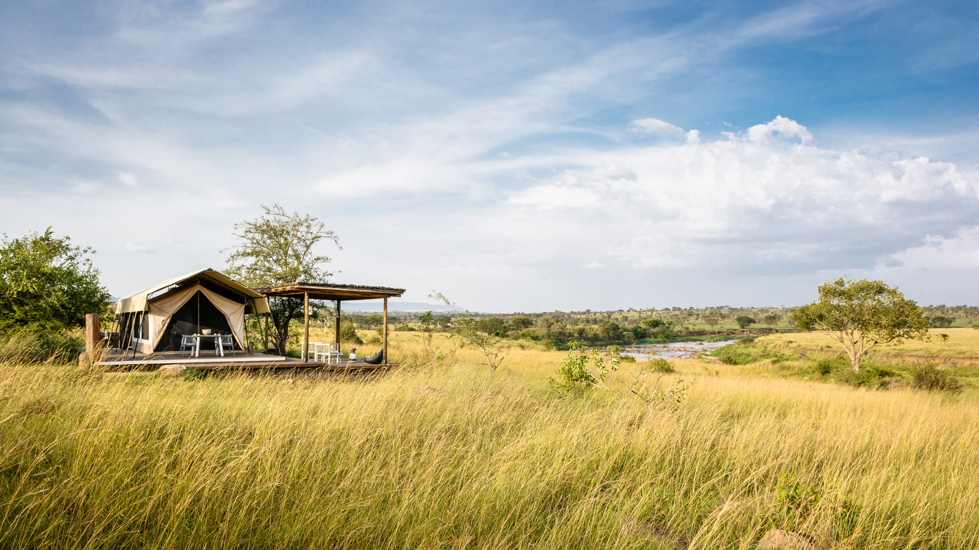  Africa, Tanzania, Singita Mara River, TENT EXTERIOR