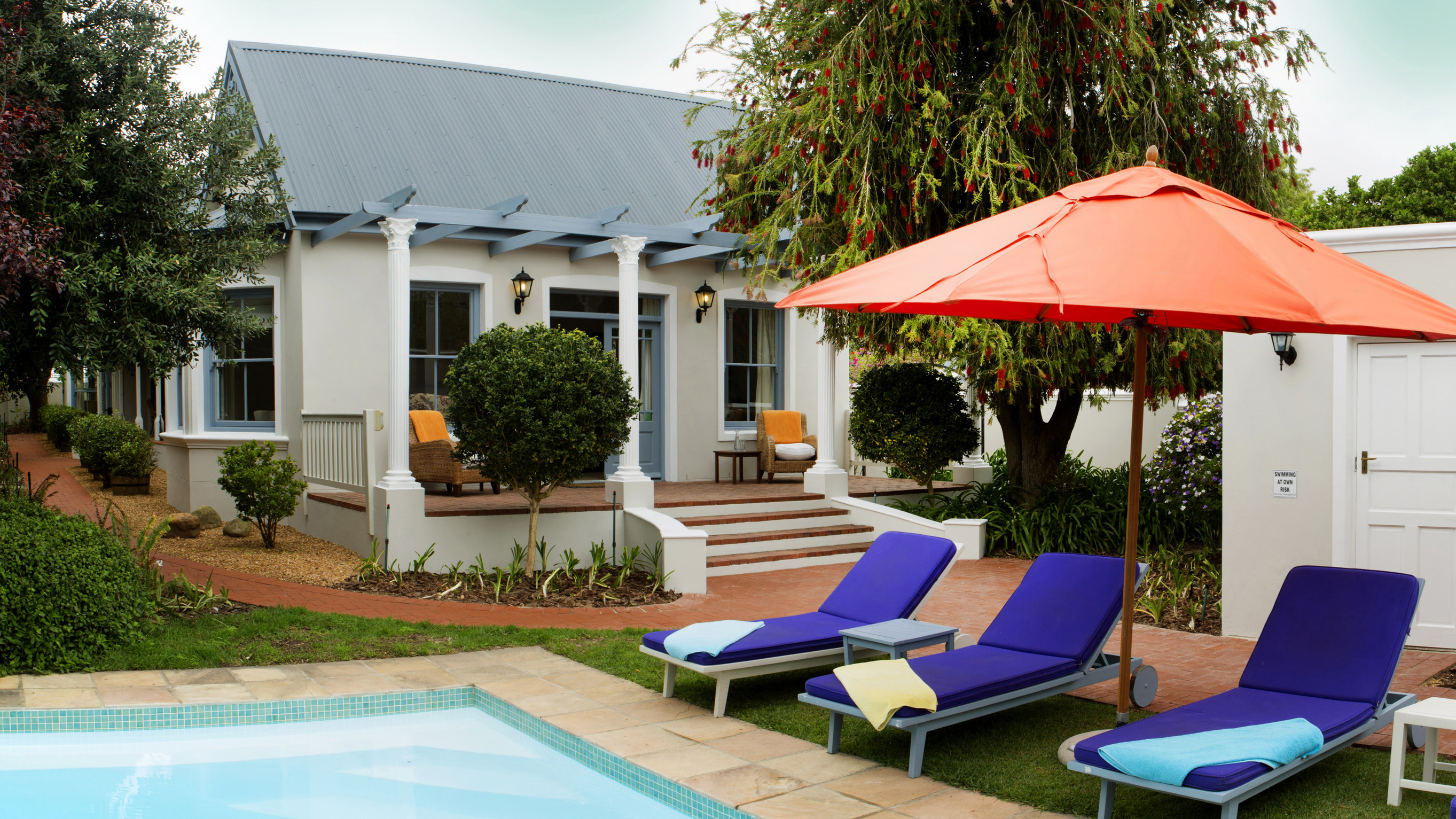  South Africa, Franschhoek, Le Quartier Francais, Villa Pool