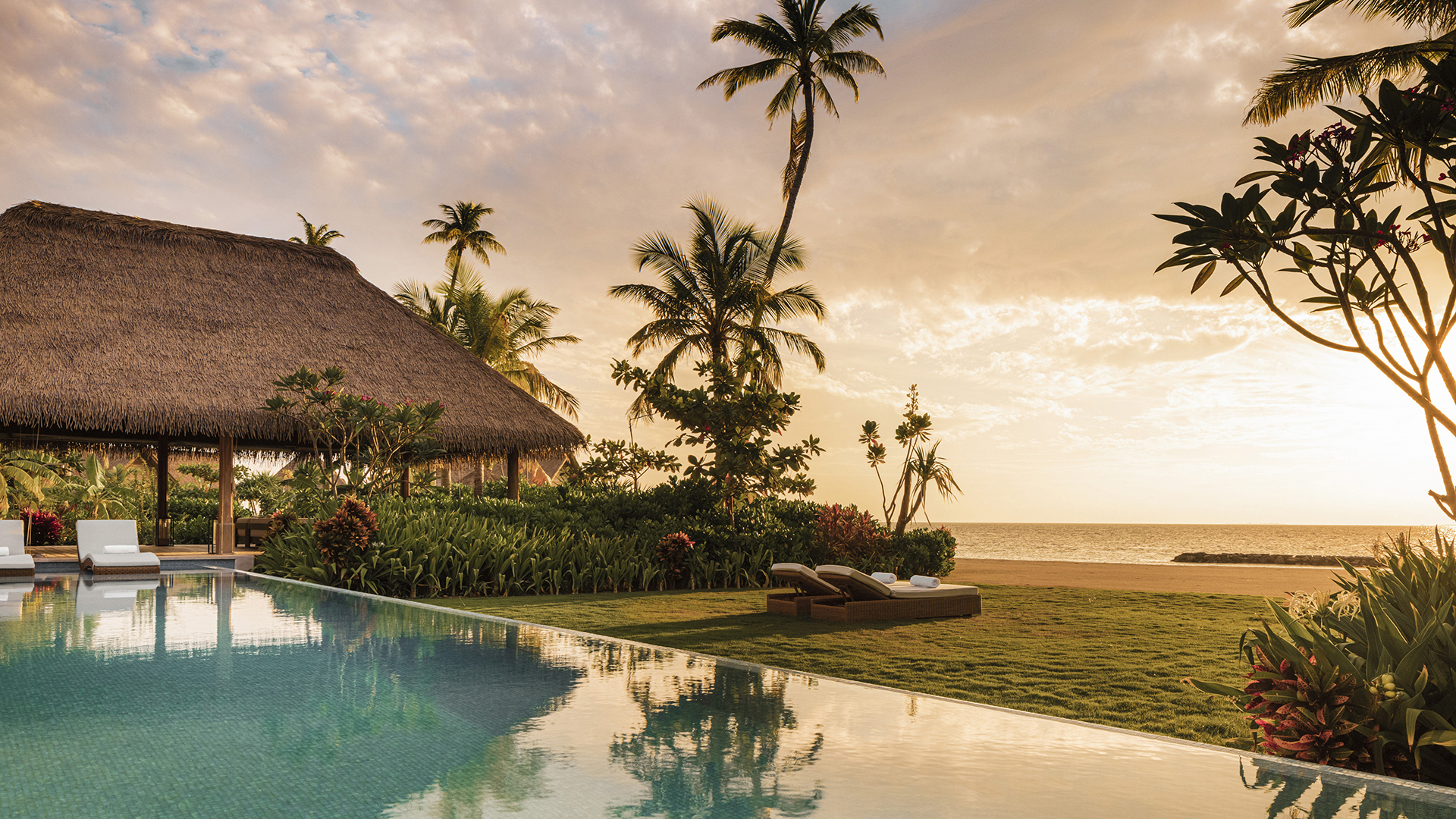 Indian Ocean, Maldives, Waldorf Astoria Ithaafushi Private Island, Three Bedroom Beach Villa