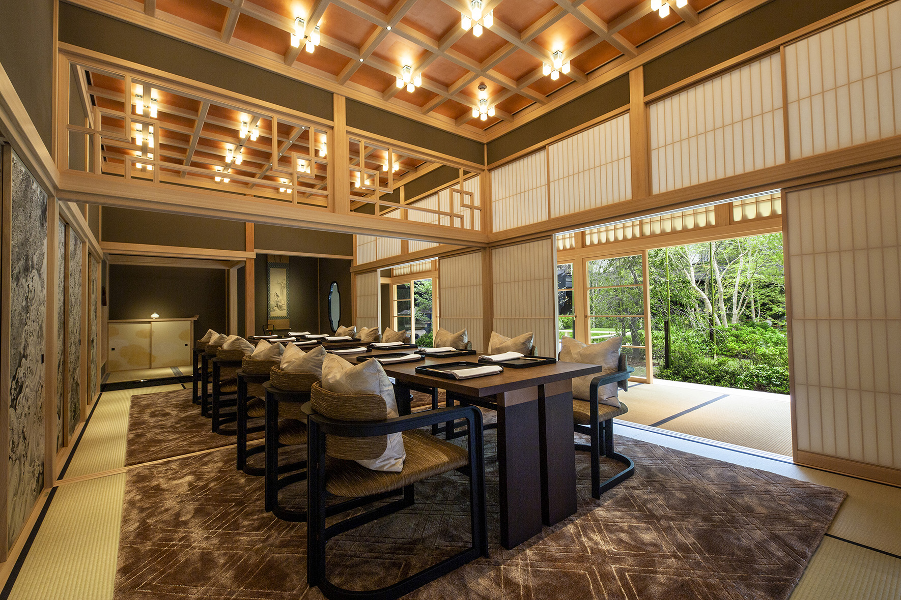 Asia, Japan, Kyoto, The Mitsui Kyoto, SHIKI-NO-MA dining room