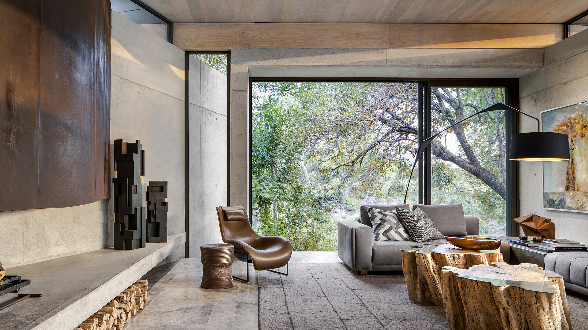  Africa, South Africa, Cheetah Plains Private Game Reserve, House Living Room