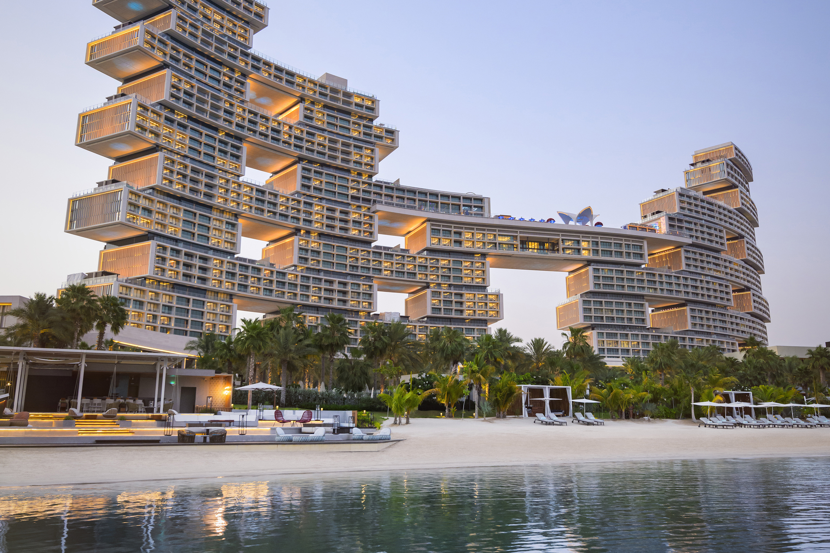 Indian Ocean & Arabia, Dubai, Atlantis The Royal, Beach With Building Facade
