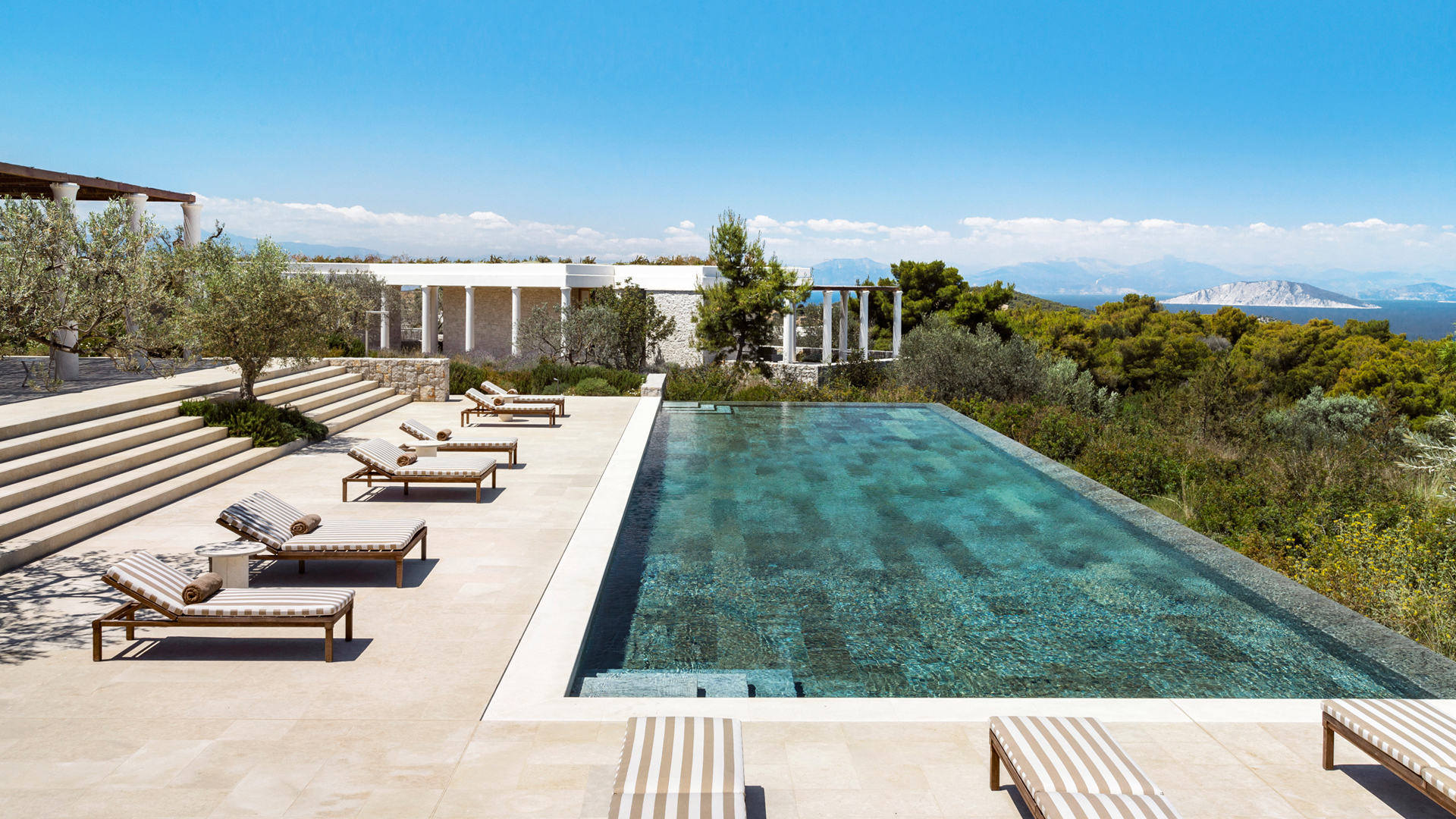 A Villa Terrace And Pool