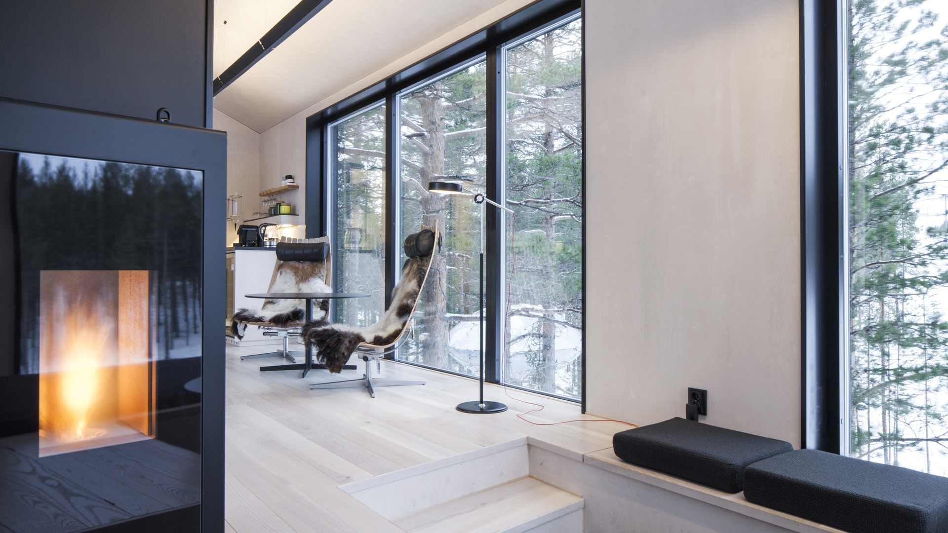 Sweden, Treehotel, 7th Room Interior Living Space