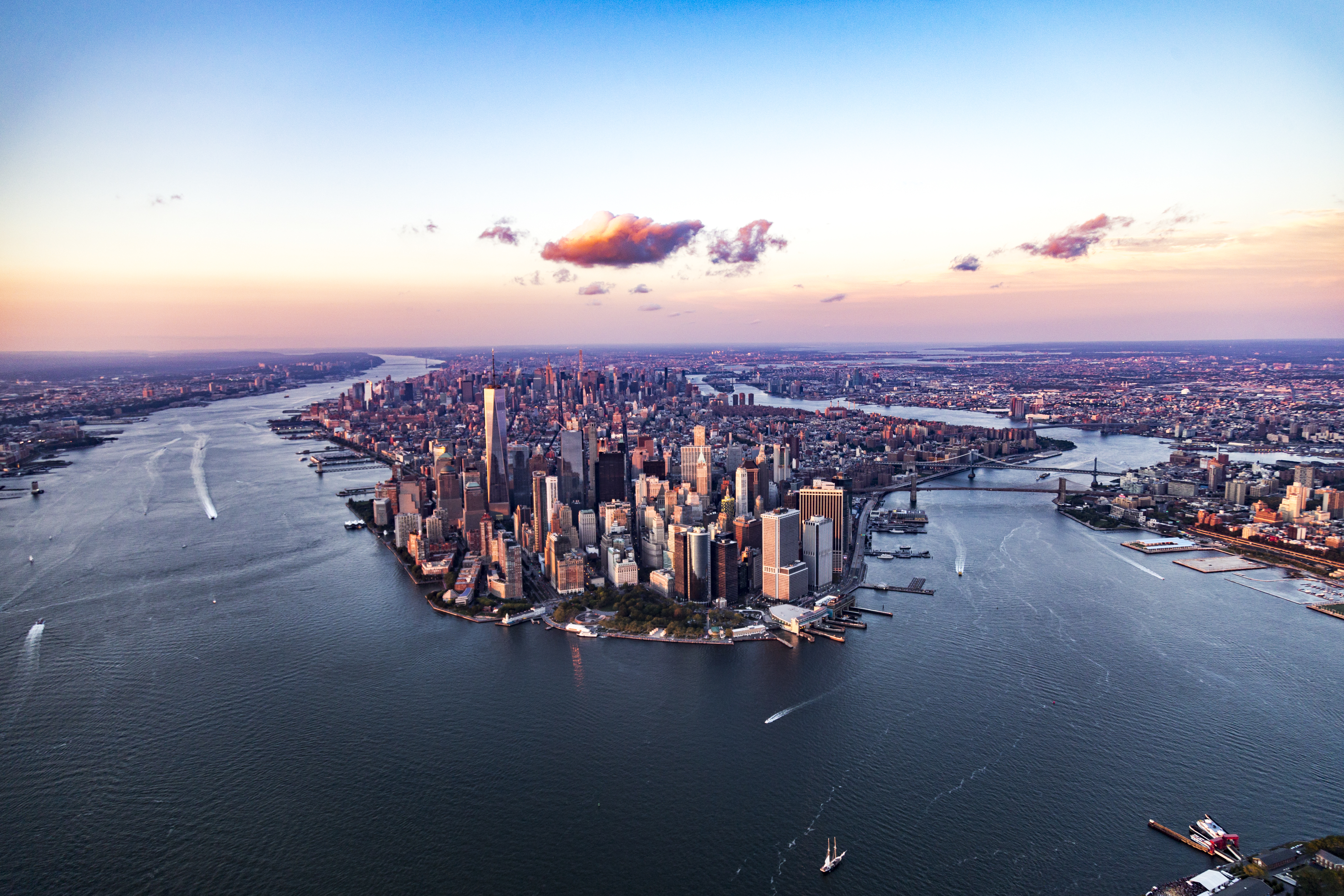 Aerial view of Manhattan, New York, United States of America