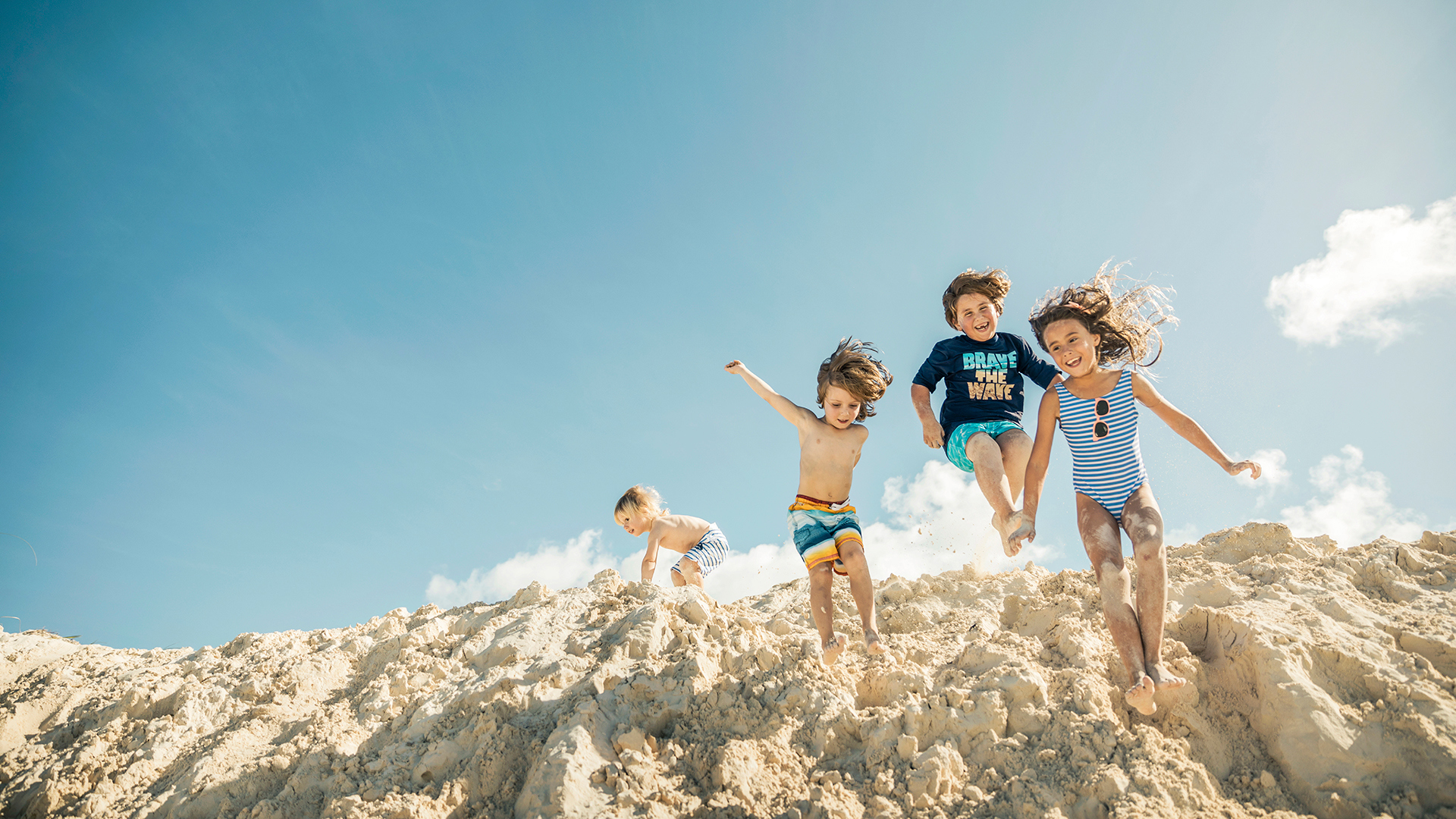 Kids playing in sand