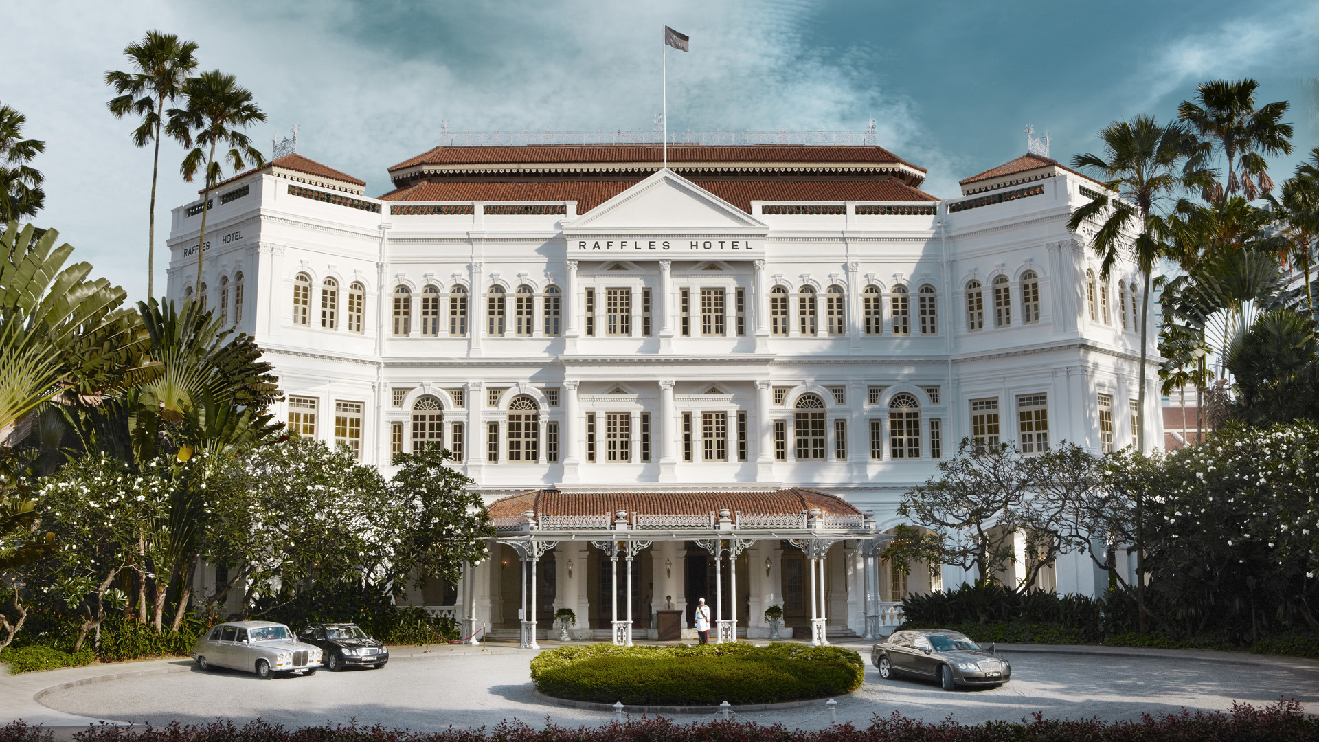 Asia, Singapore, Raffles Hotel, Hotel Exterior