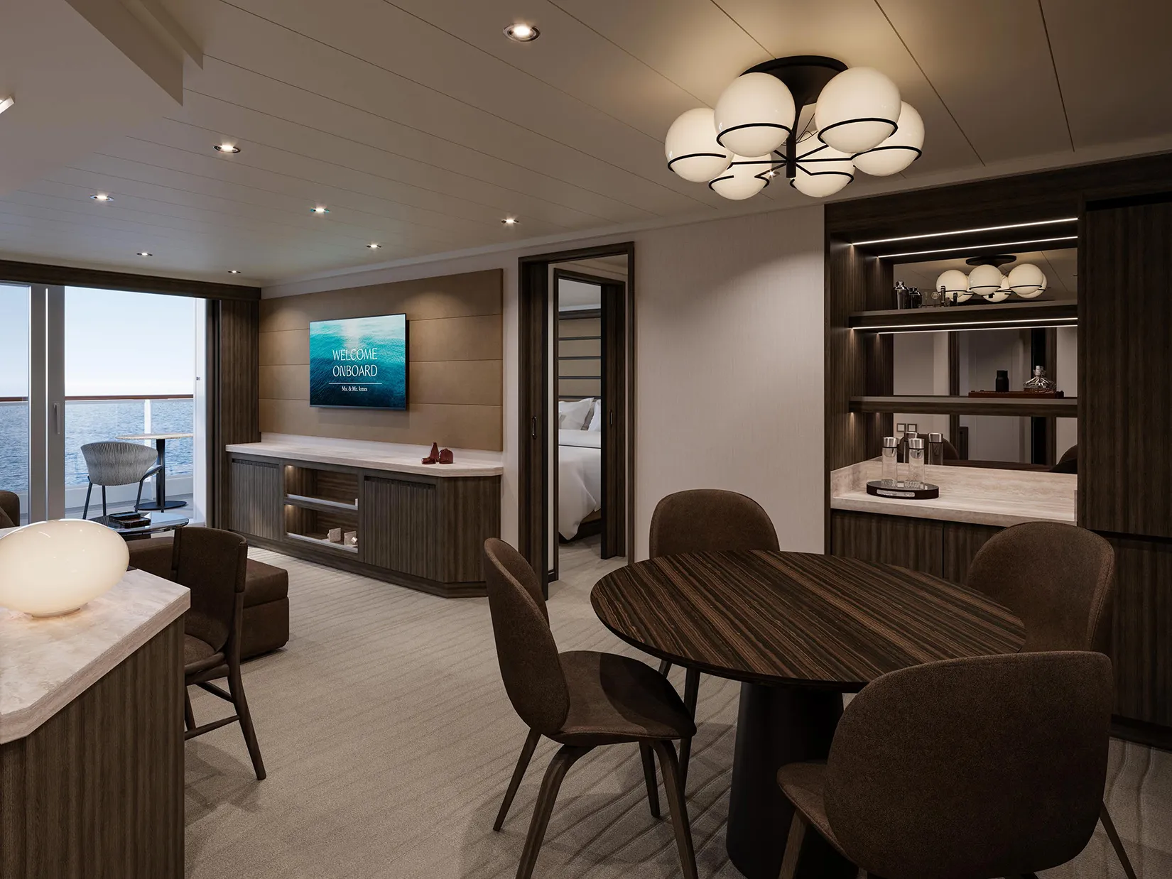 Cruise, Explora Journeys, Explora III cruise ship, suite dining table 