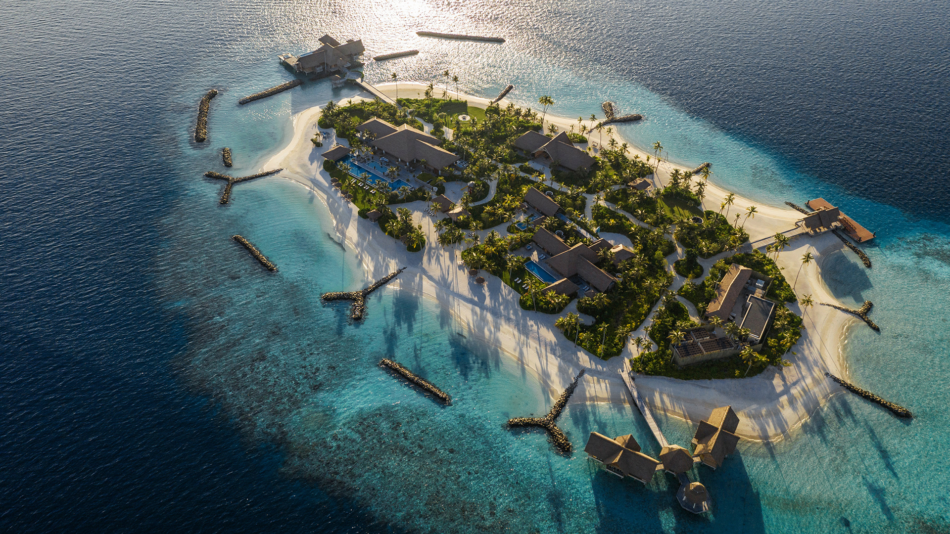 Private island sunset