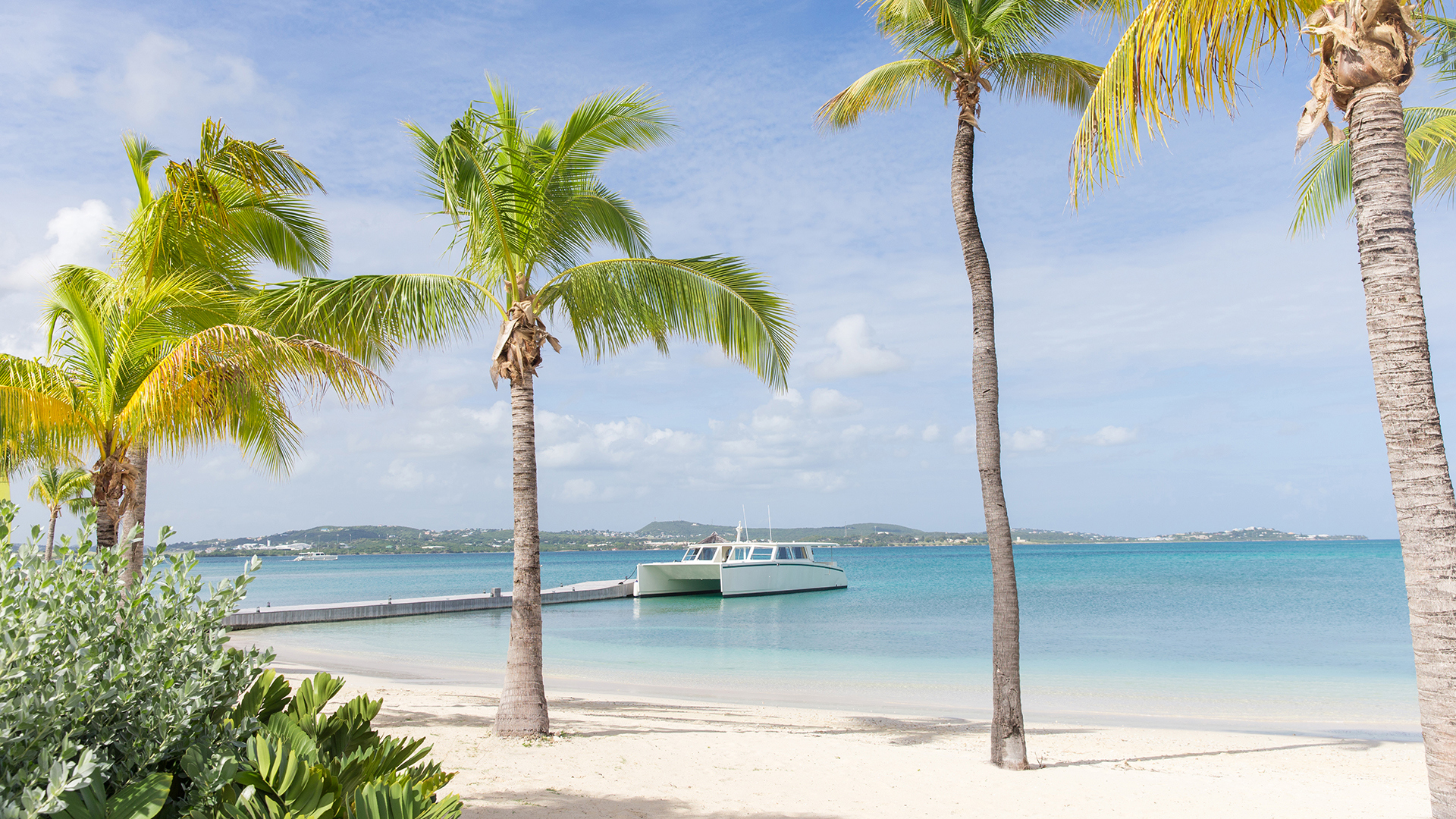 Caribbean, Antigua, Jumby Bay, Catamaran 