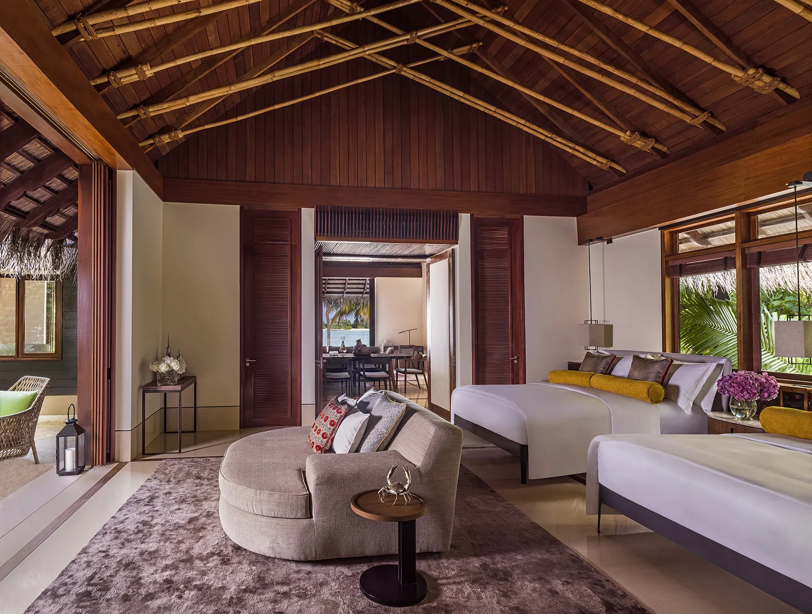 A bedroom in a Grand Beach Villa at One&Only Reethi Rah, Maldives 