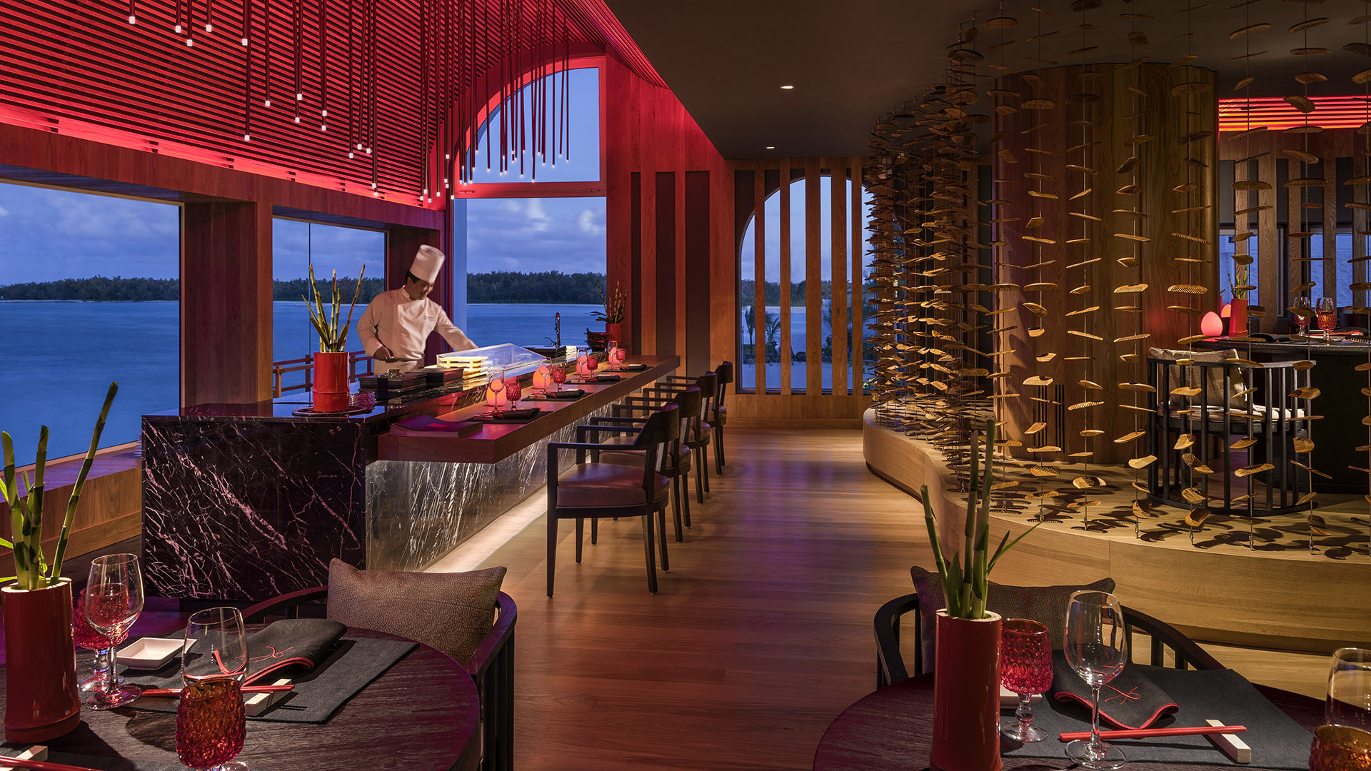 Indian Ocean, Mauritius, Shangri-La Le Touessrok Mauritius, Kushi Restaurant