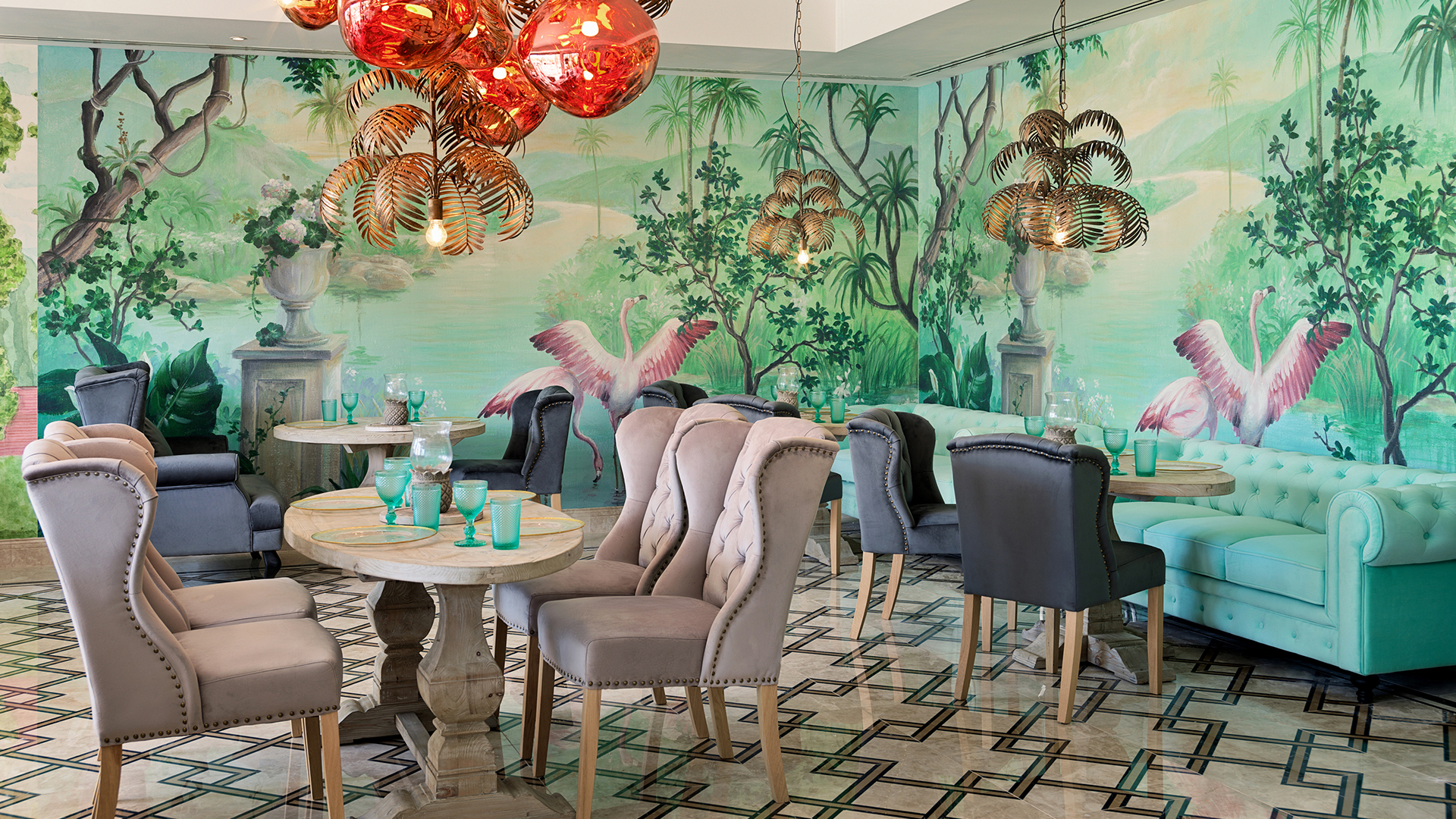 Europe, Spain, Tenerife, Royal River, Flamingo restaurant